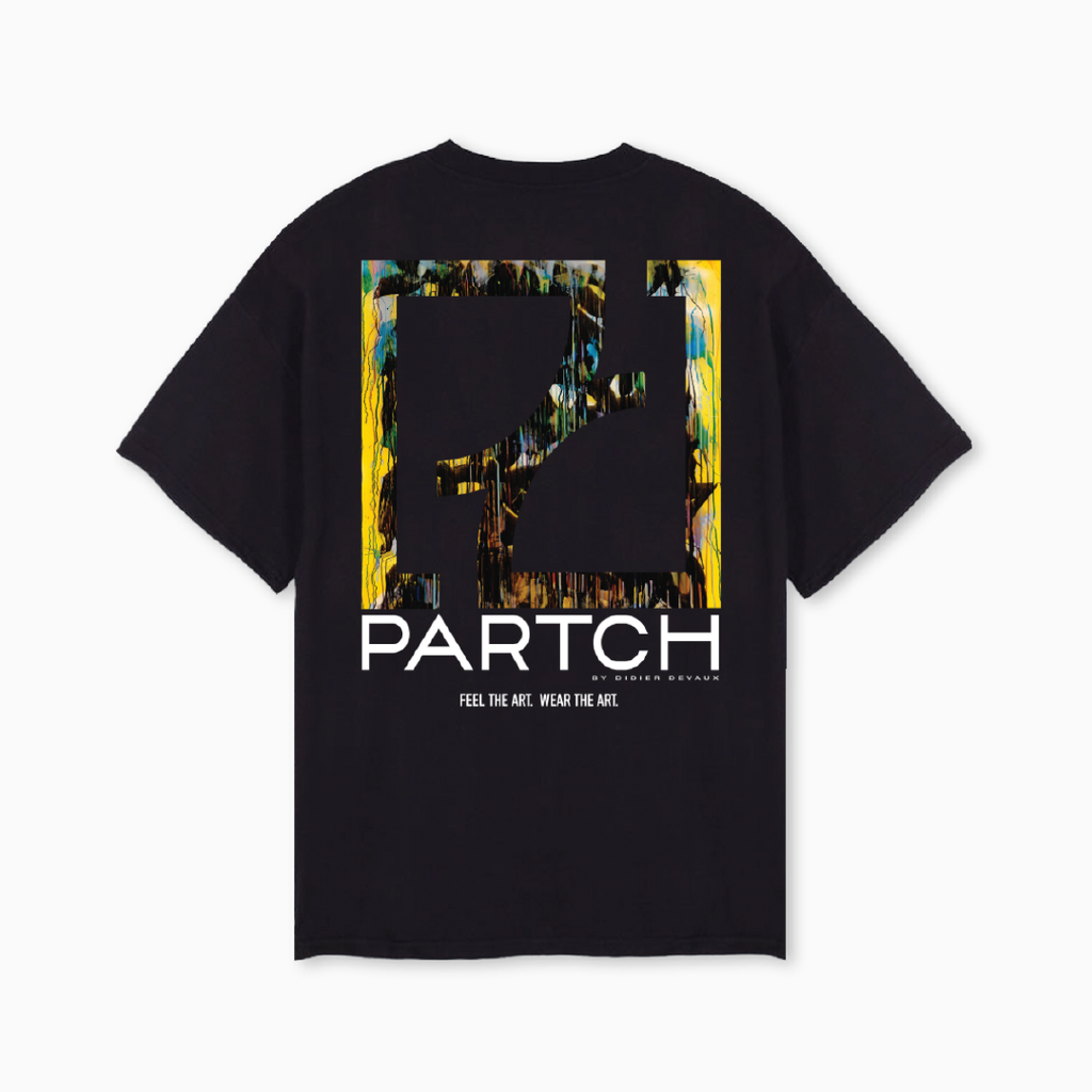 Partch Abstract Oversized  Tee Organic Cotton Black
