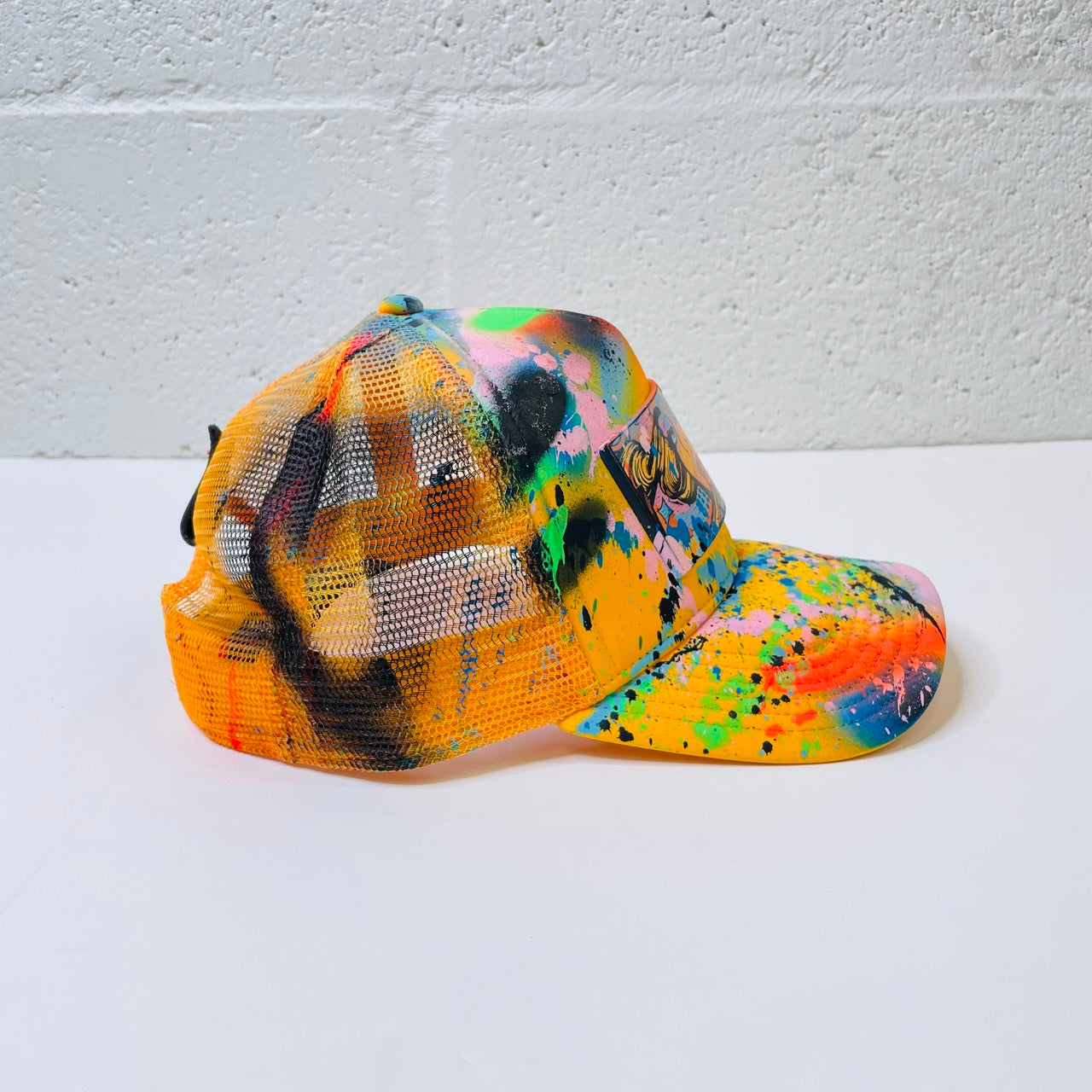 Partch Atelier Exsyt Paint-Splattered Cap Yellow | w/ Interchangeable front patch
