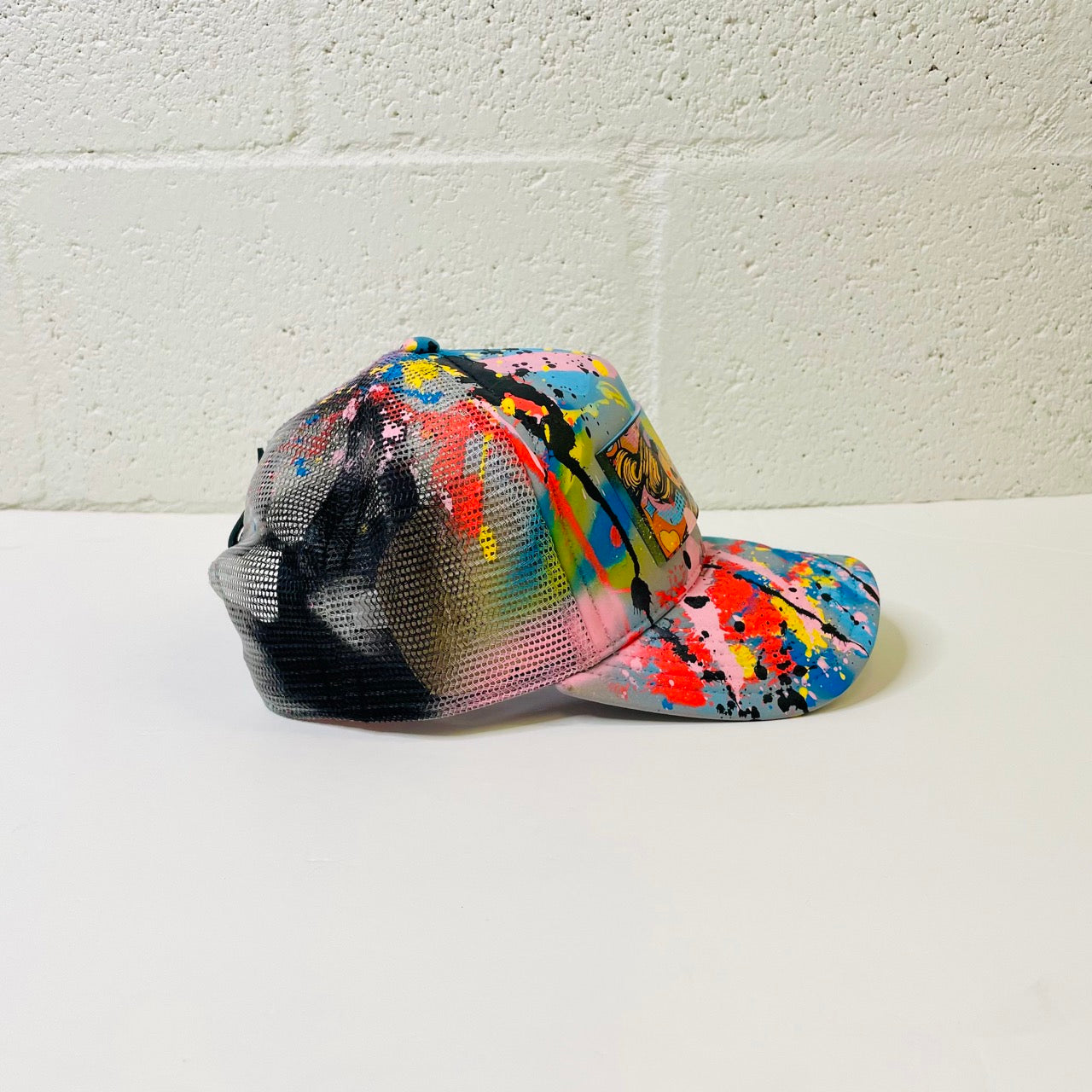 Partch hand painted trucker hat by Didier Devaux