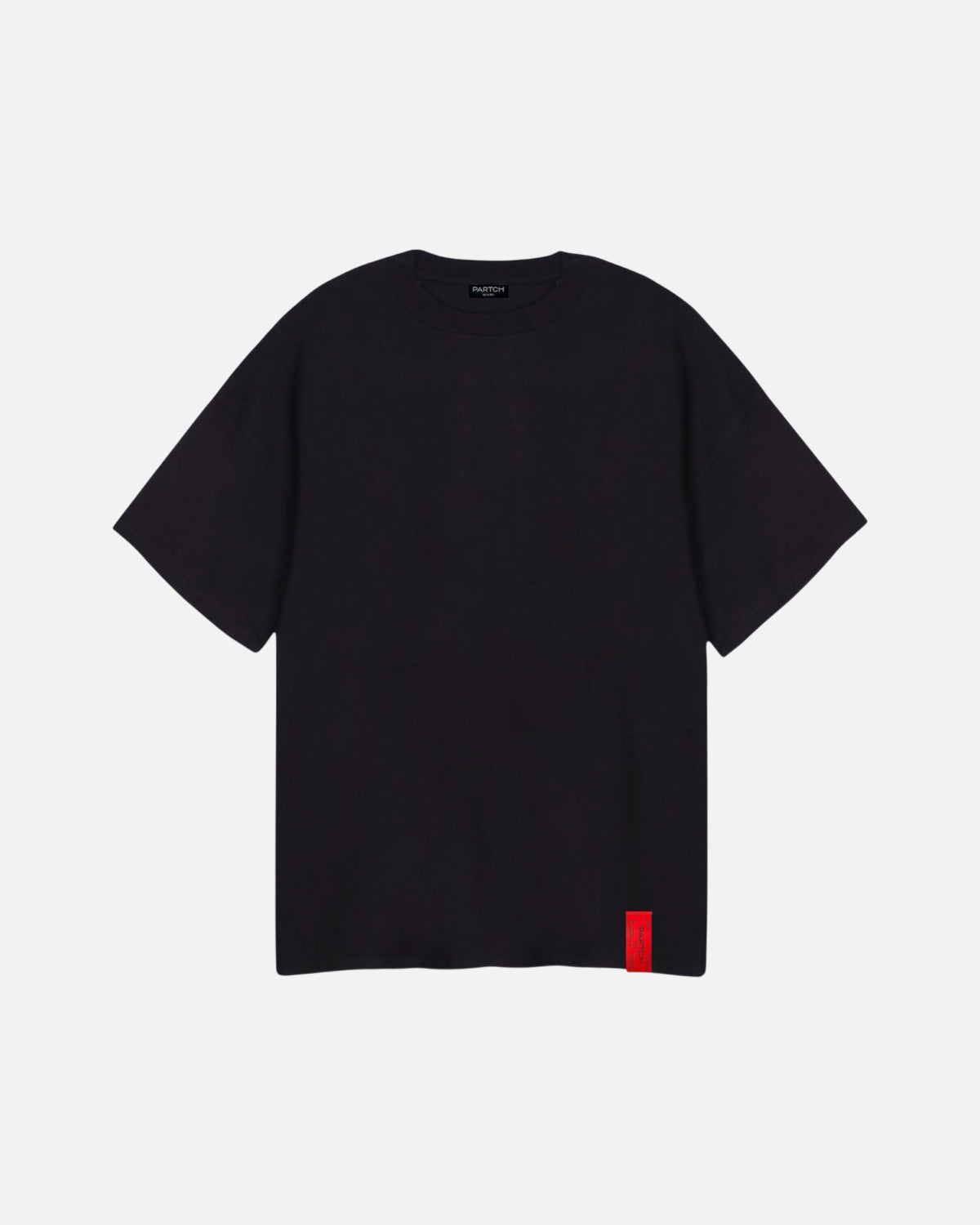 Luxury black t-shirt oversized fit organic cotton | PARTCH