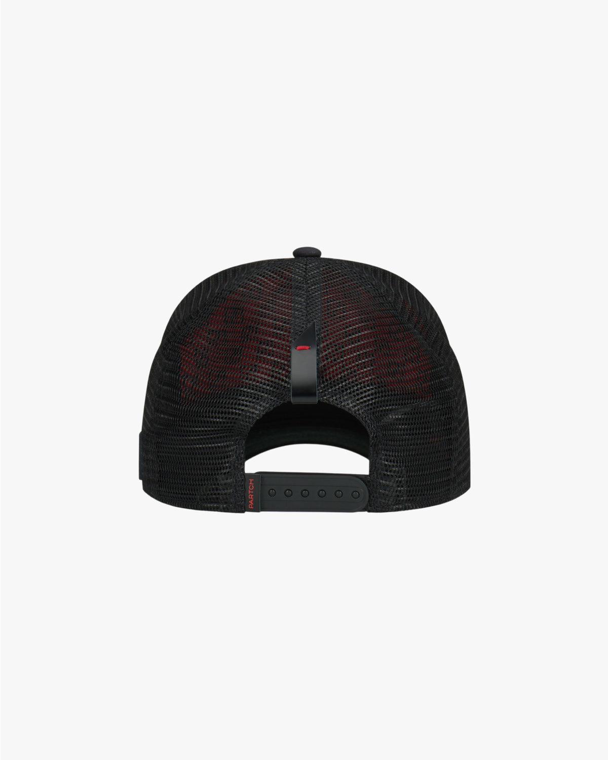 Black Trucker Cap Mesh Panel, Leather Accents, Adjustable Closure | PARTCH