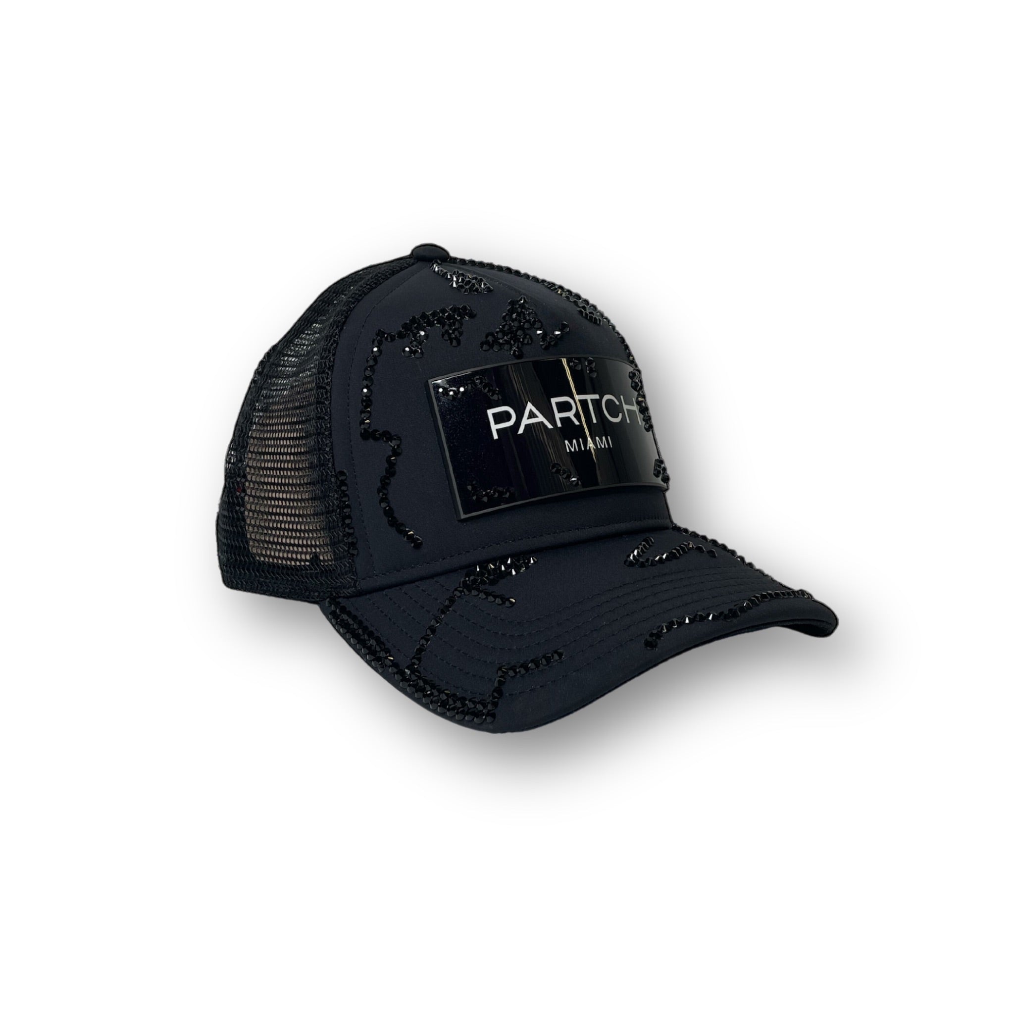 Black Crystal Trucker Ht for Men | PARTCh Fashion