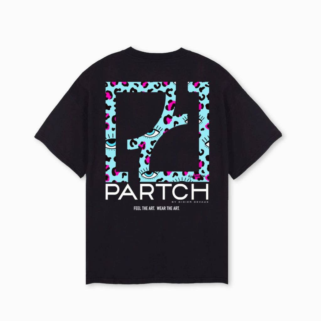 Partch Cotton T-Shirt Cheetah black color