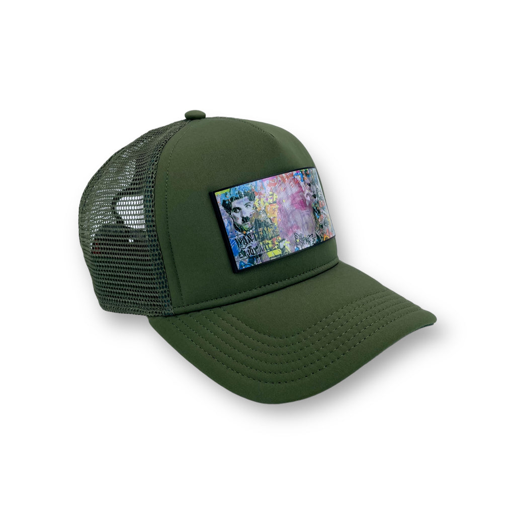 Partch Dreams Trucker Hat Full Fabric Green | Hats for Men