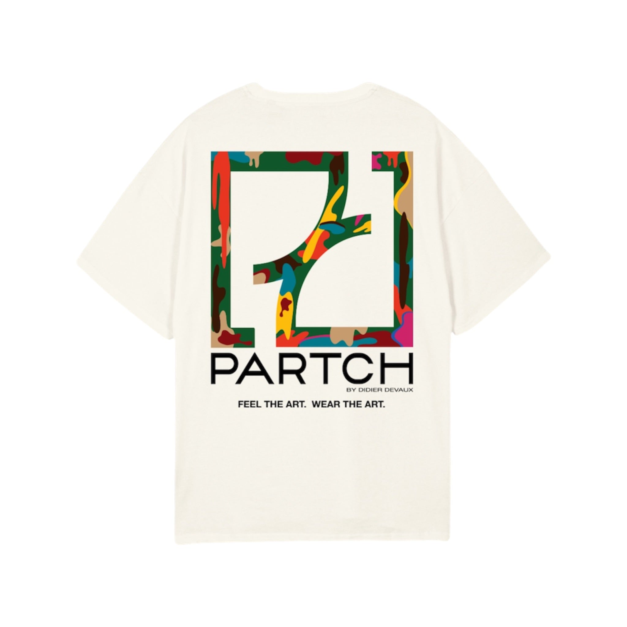 Graphic Oversized Tee Organic Cotton in Cream for Men | PARTCH by Didier Devaux
