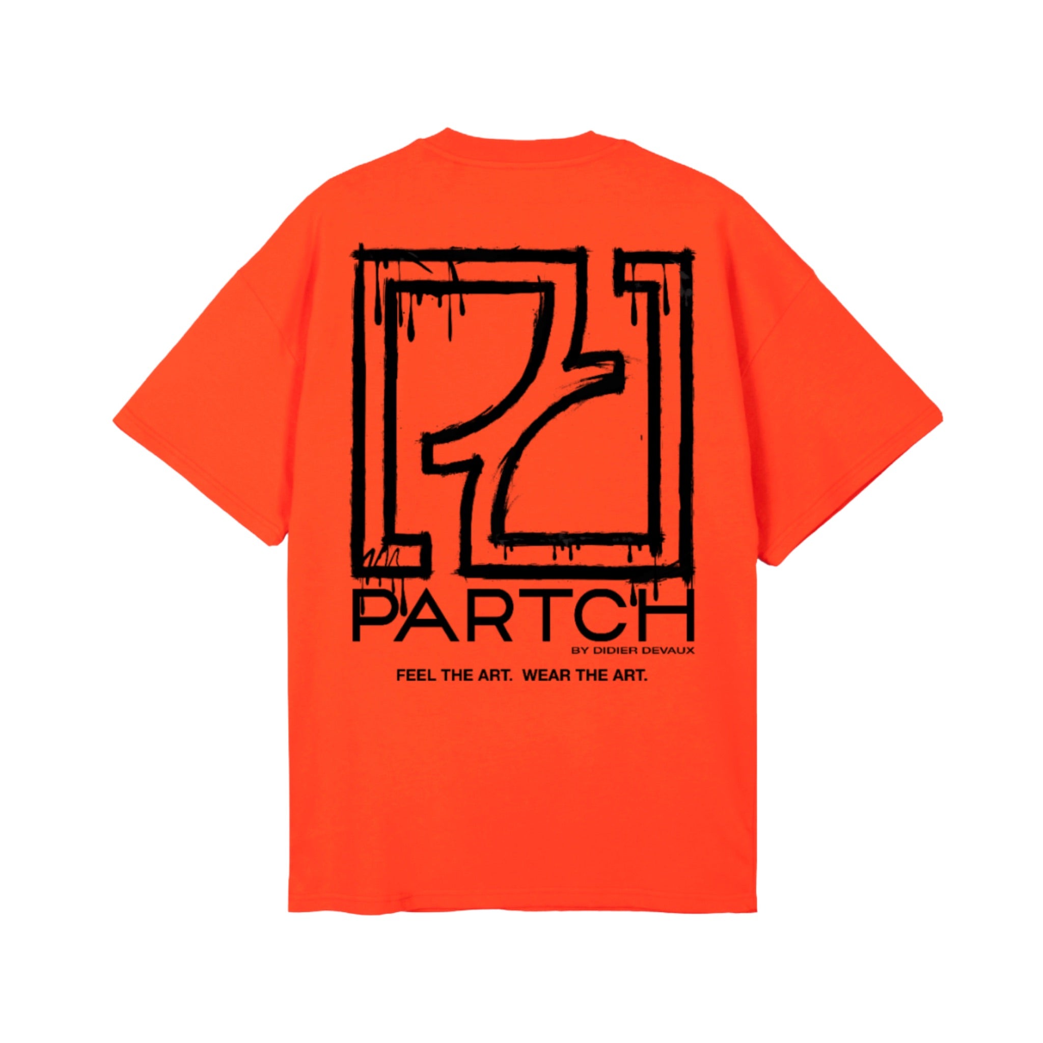 Partch Drip Luxury Oversized Tee Orange Cotton | Designer Streetwear