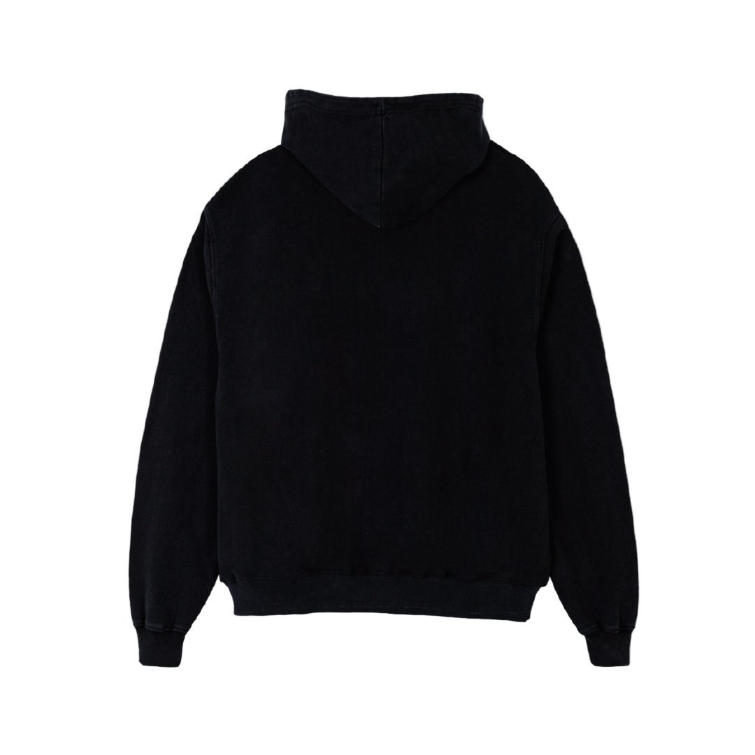 Designer Black Hoodie Oversized Fit Organic Cotton | PARTCH by Didier Devaux
