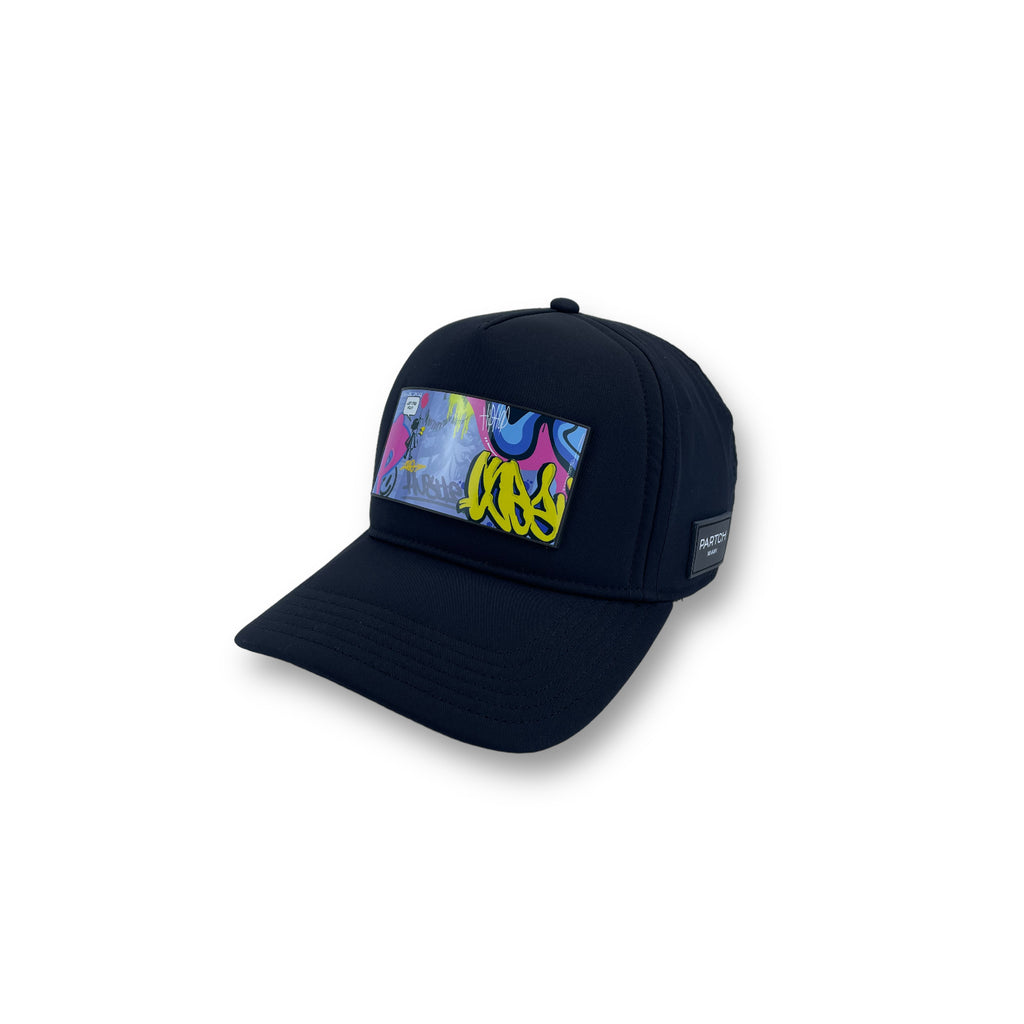 PARTCH Hustle Art Trucker Hat Black w/ Removable Clip