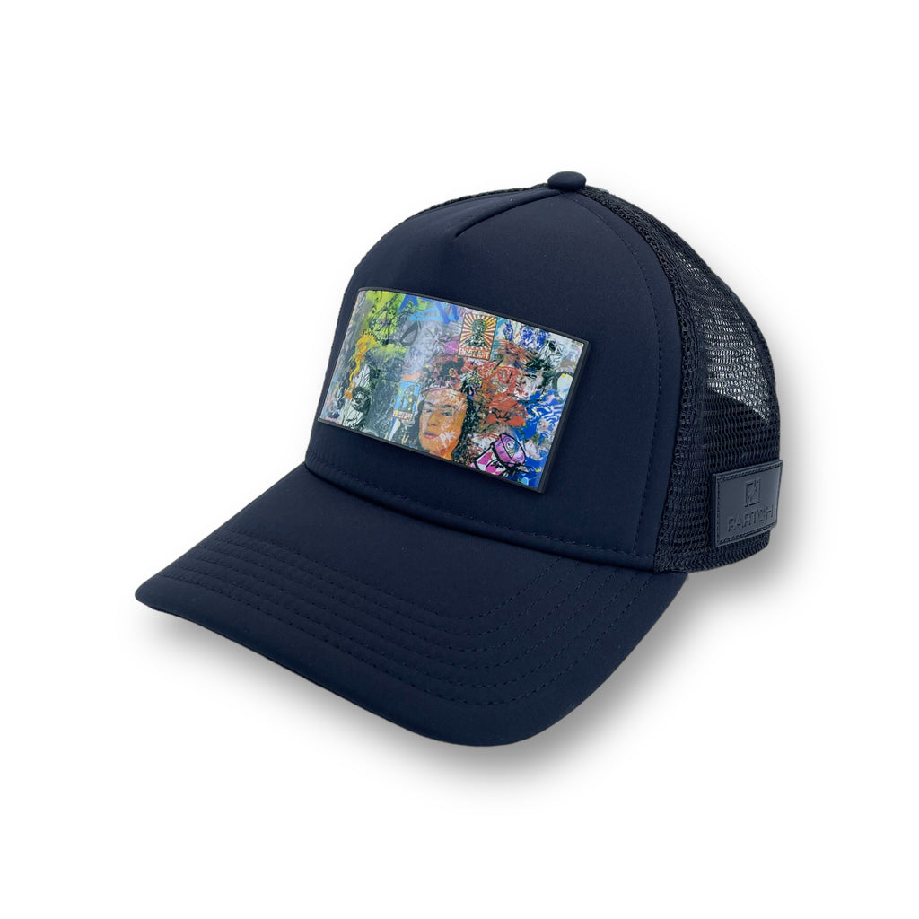 Partch Icon Trucker Hat w/ Art Partch-Clip - Black Hats