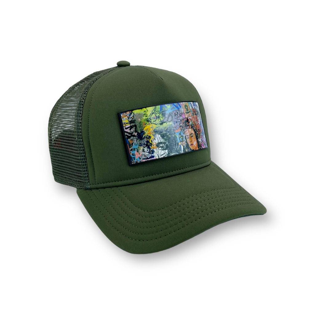 Men's Luxury Trucker Hat Icon Art w/ Partch-clip removable | PARTCH
