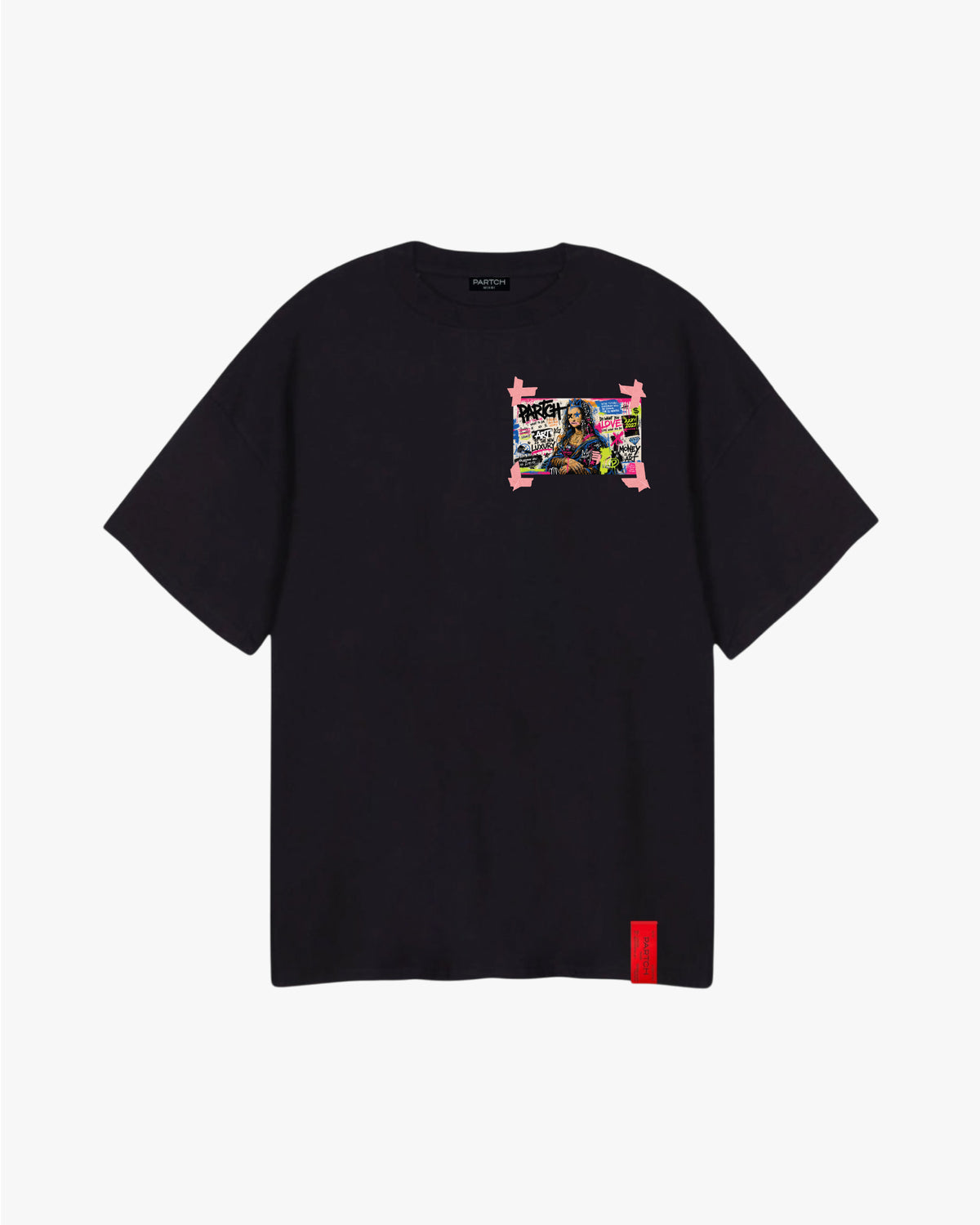 Black Luxury Oversized T-Shirt Mona Art Organic Cotton | PARTCH