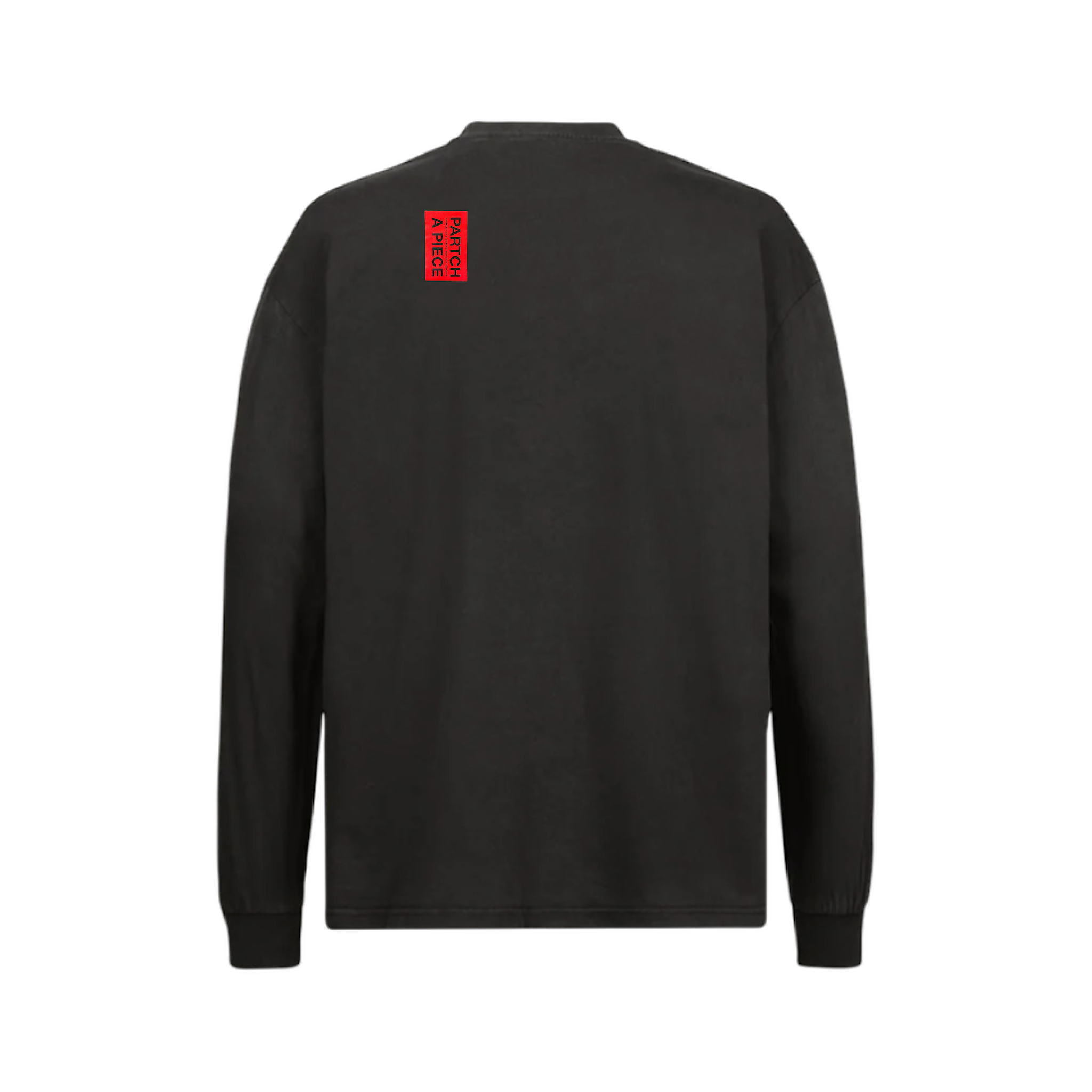 Luxury Oversized Long Sleeve T-Shirt Vintage Black Organic Cotton for Men's and Women's | PARTCH