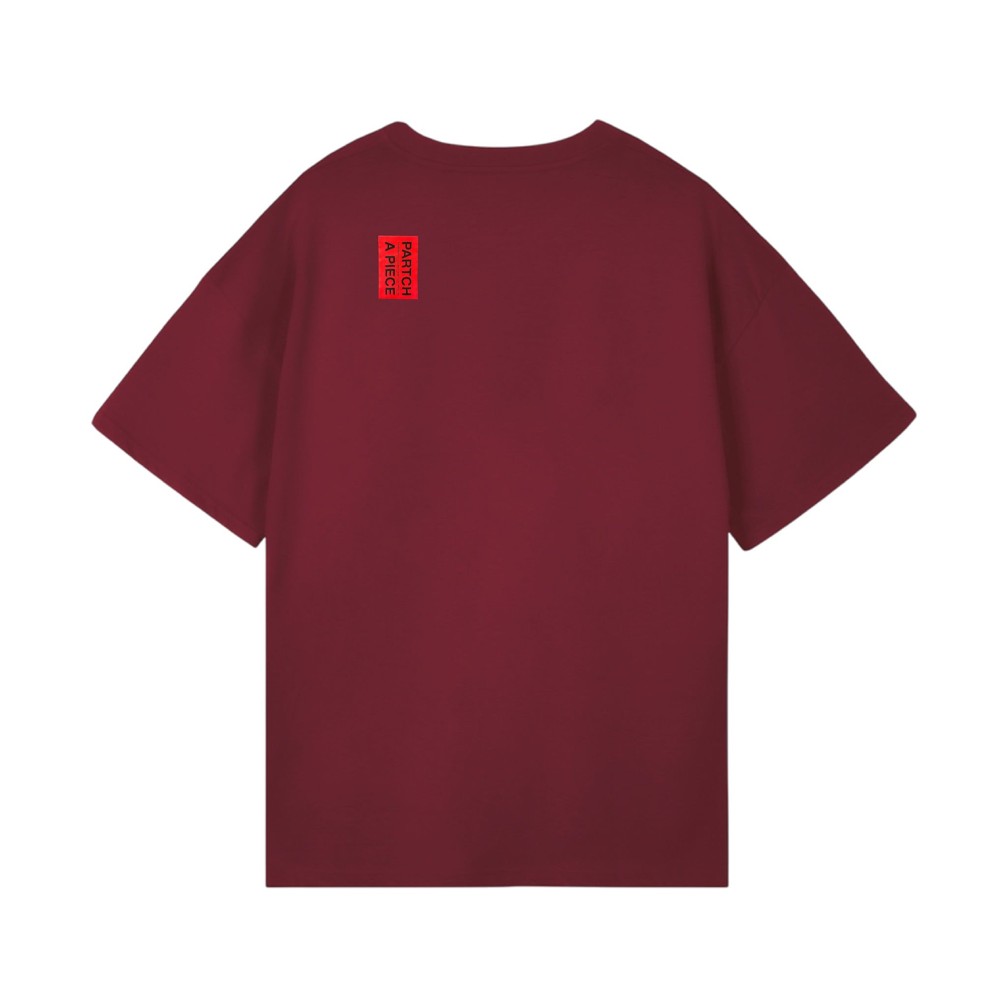 Partch Blank Premium Oversized T-Shirt for Men Burgundy | Luxury Streetwear