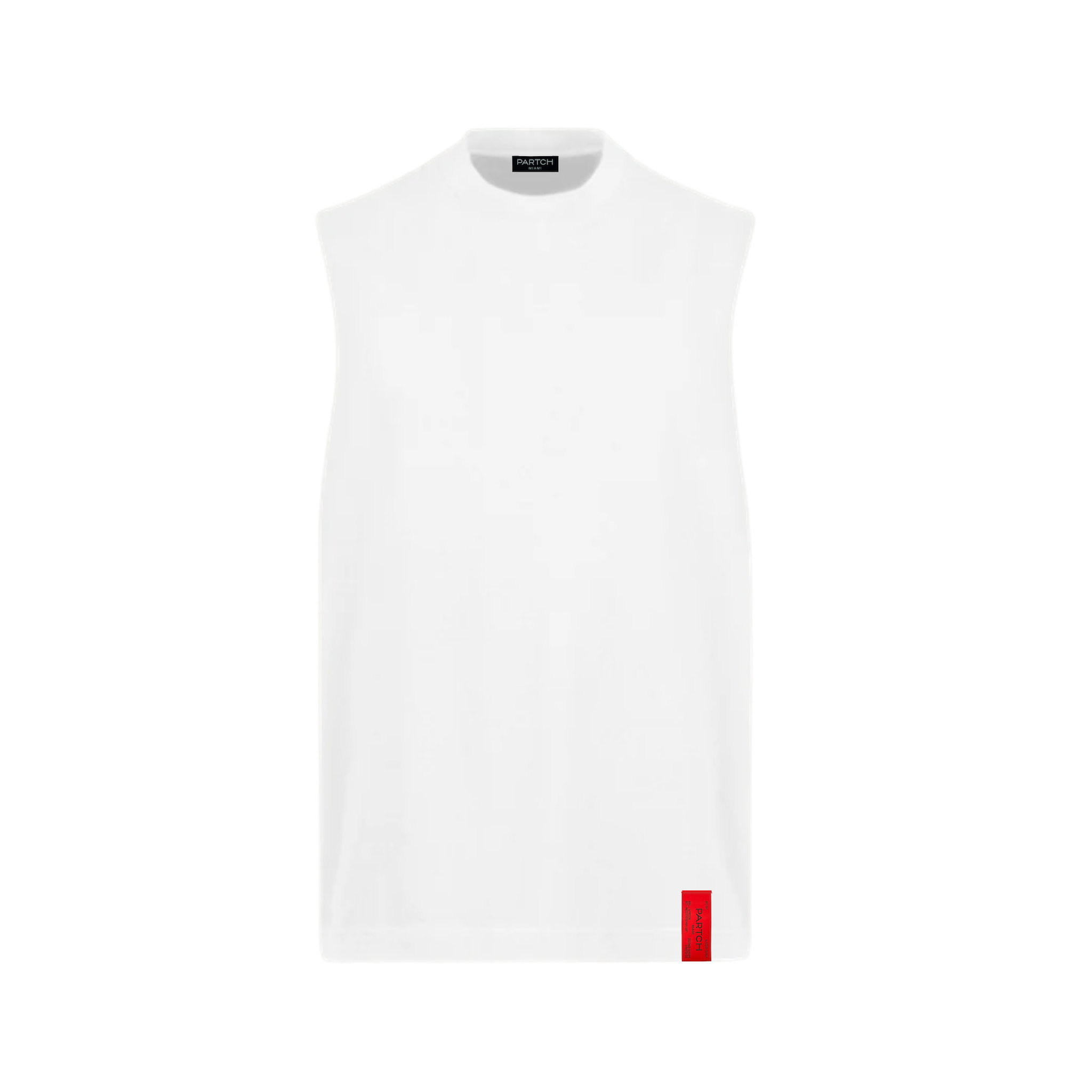 Partch Oversized Tank Top White Cotton | Designer T-Shirt Men's & Women's