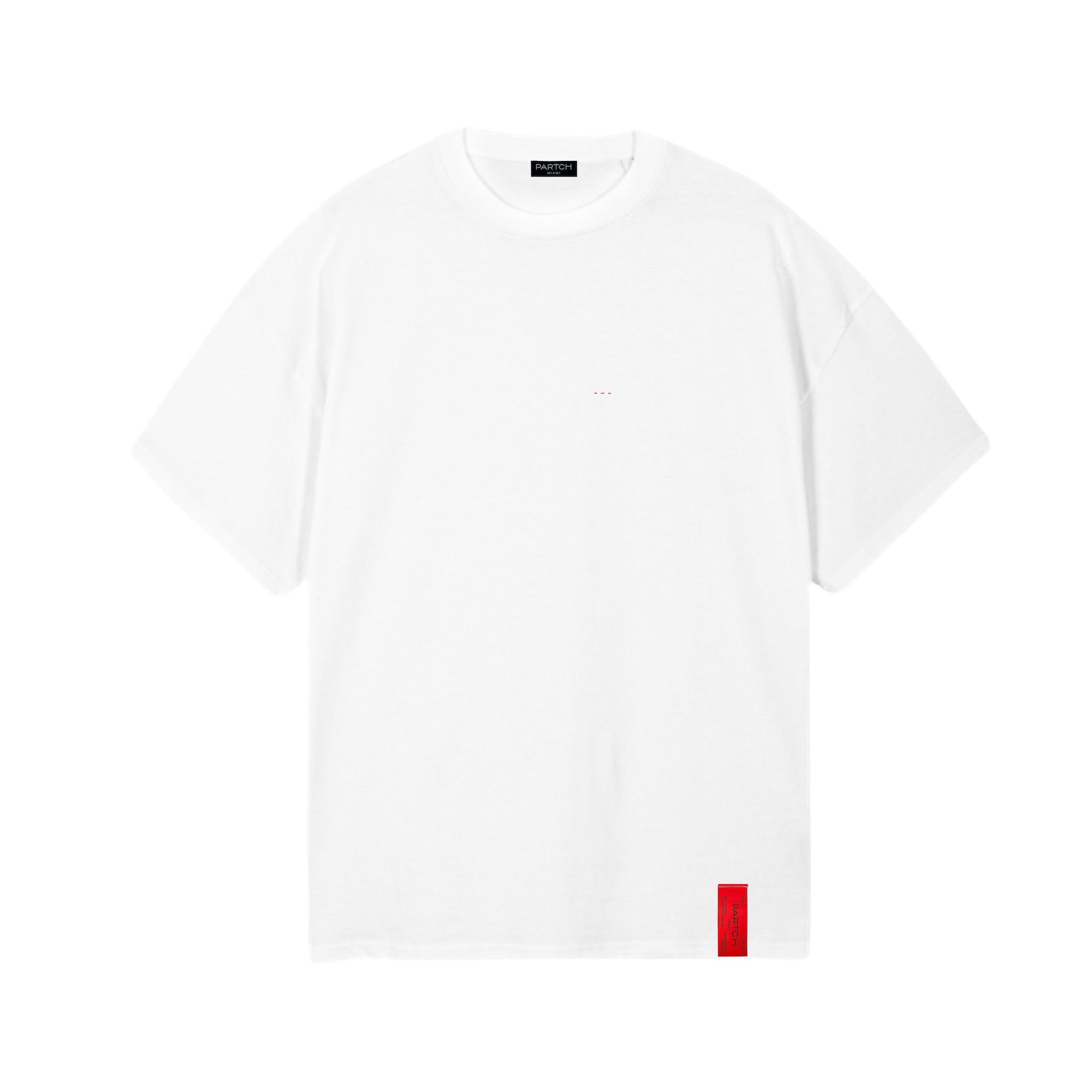 Partch White Oversized Tee Cotton for Men | Designer Streetwear