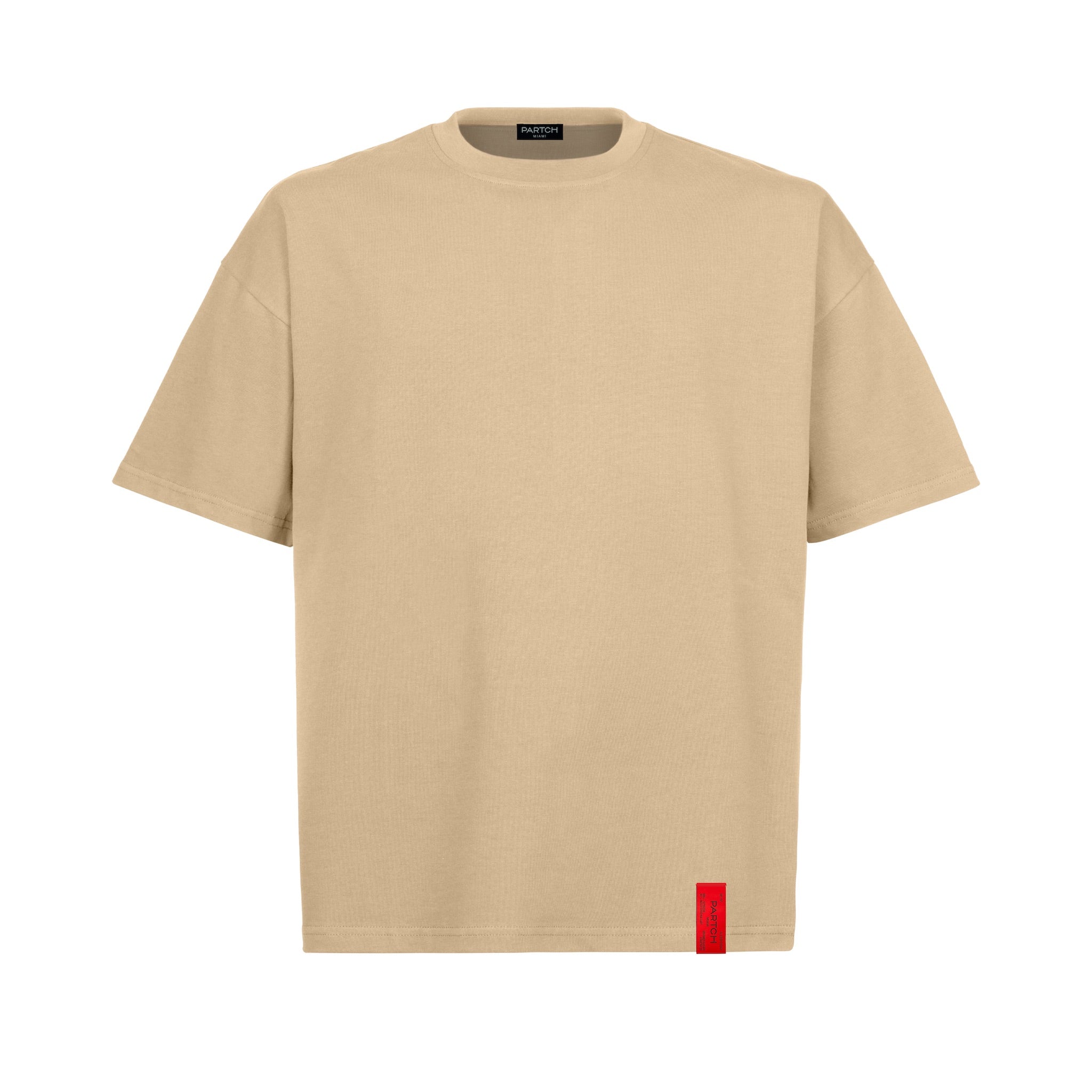 Luxury Blank Oversized T-Shirt Tan Light Brown Street Style | Partch Fashion