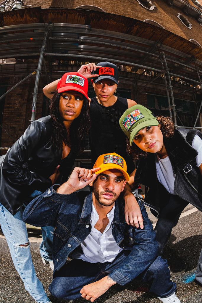 Men's and women's with Partch fashion trucker hats and street style outfits