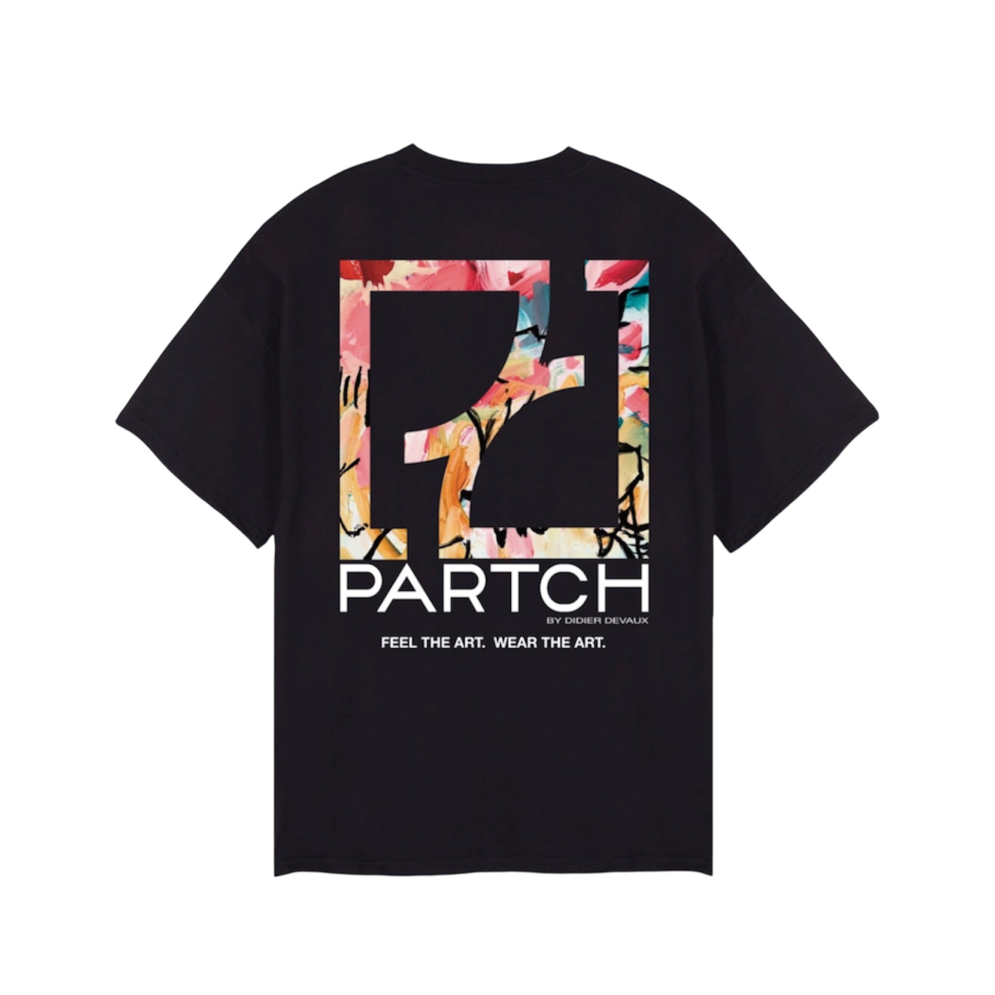 Partch Pulse Designer Fashion Oversized Tee Black Organic Cotton