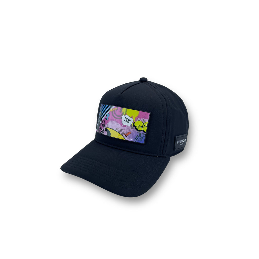 Trucker hat black PARTCH with Sense Art removable PARTCH-Clip by Alan Berman