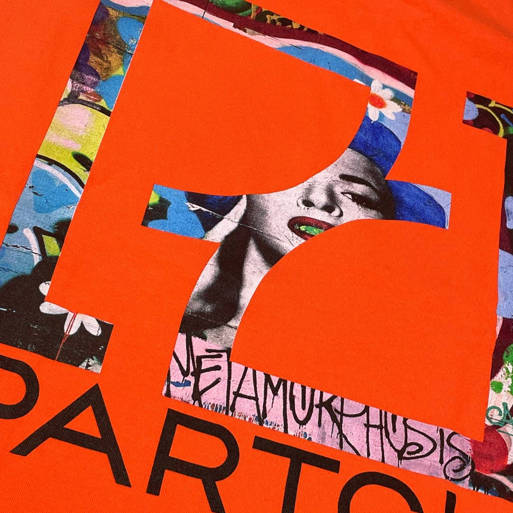 Partch orange t-shirt oversized Frida logo at the back | T-Shirts Orange