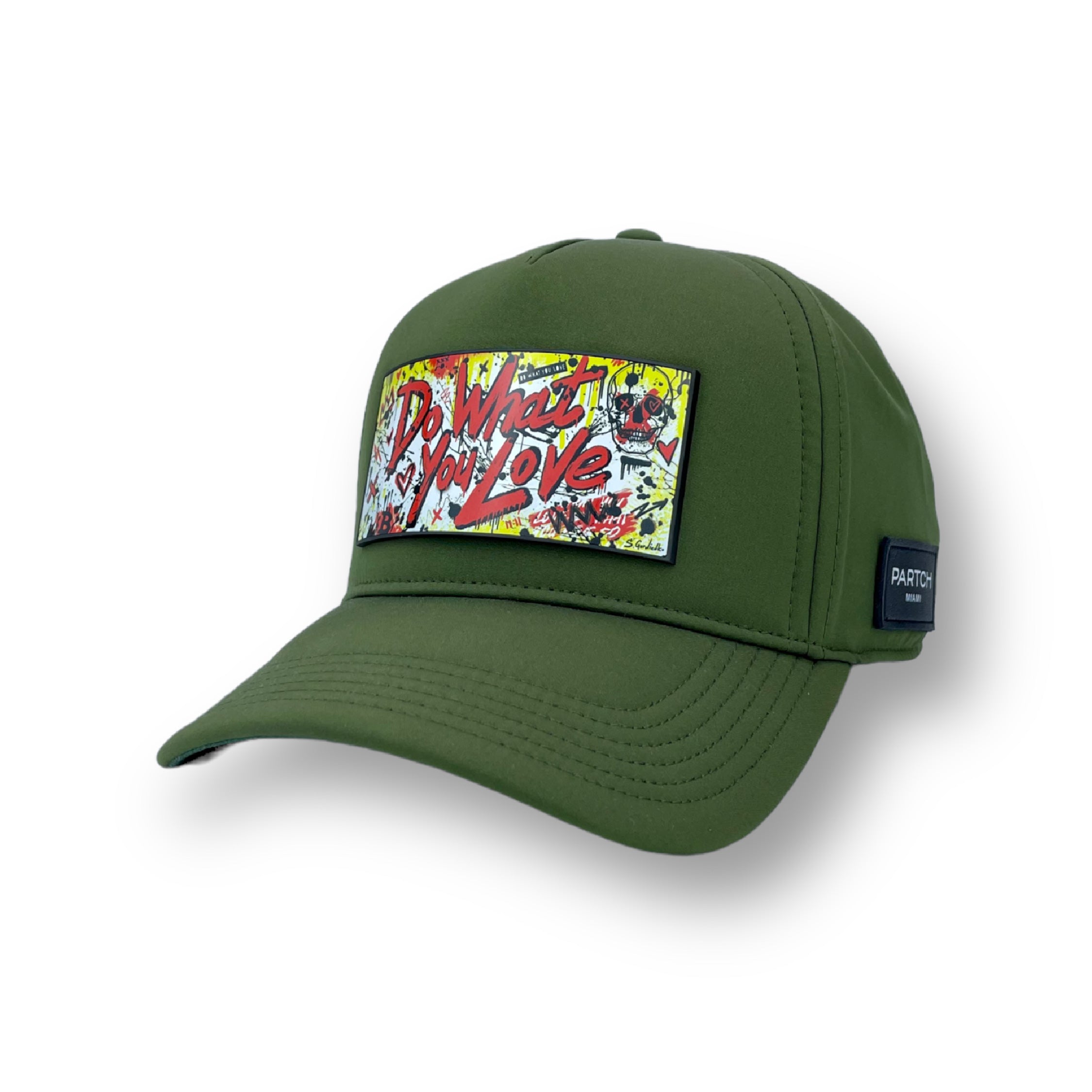 PARTCH DWYL Art Trucker Hat FF Kaki w/ Removable Clip