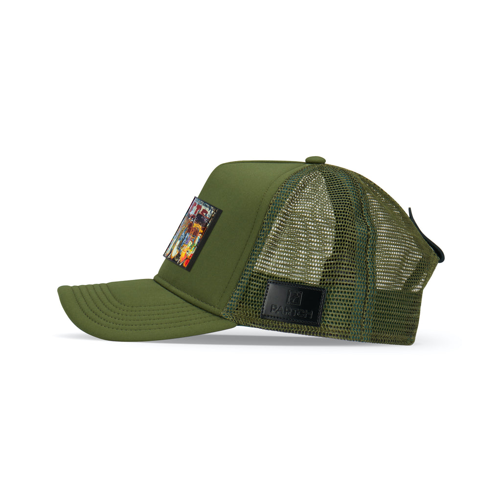 Partch Dulxy Hat in Green with Removable front patch