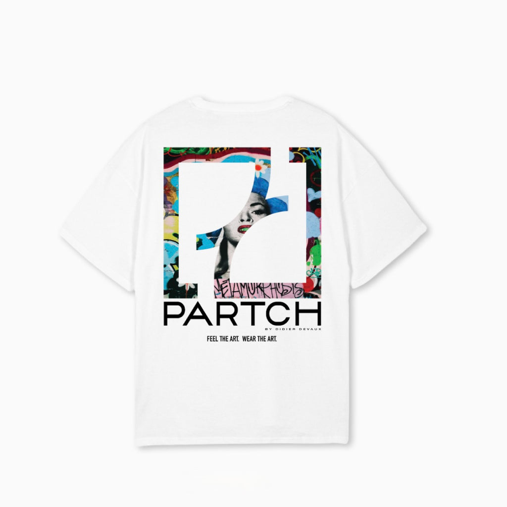 PARTCH Frida T-Shirt Oversized fit logo printed at back  | T-Shirts White for Men