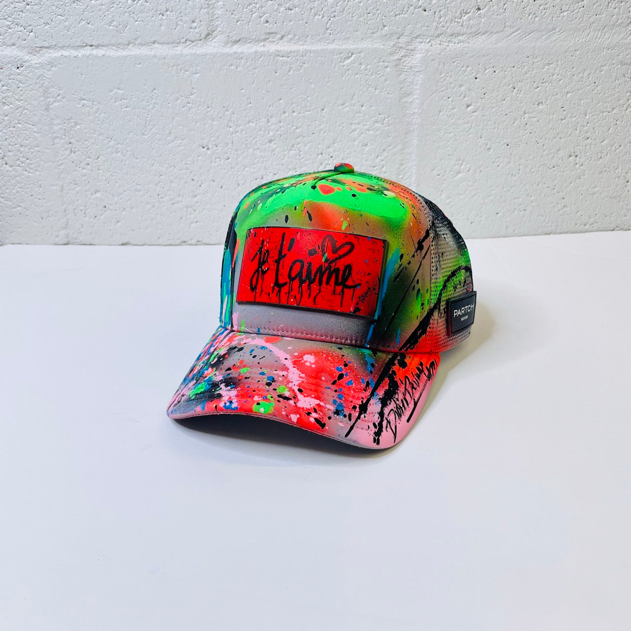 Partch Workshop Love Trucker Cap in Gray | Removable Patches