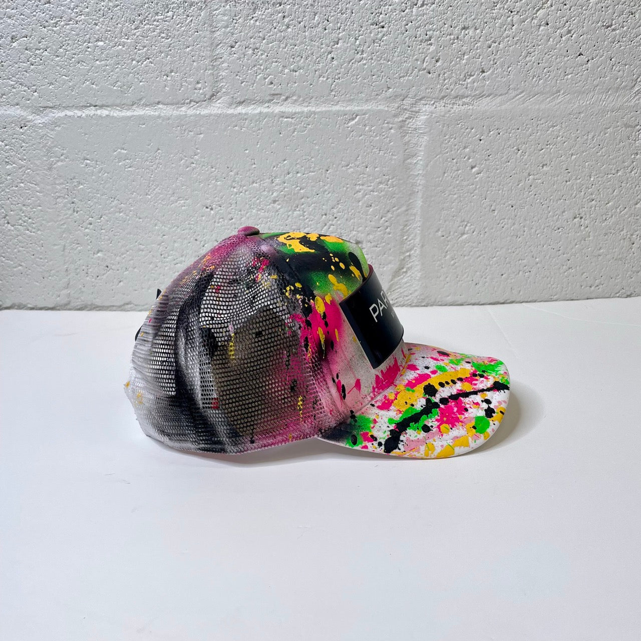 Partch Logomania Miami Custom Hand Painted Cap 5 panel | White