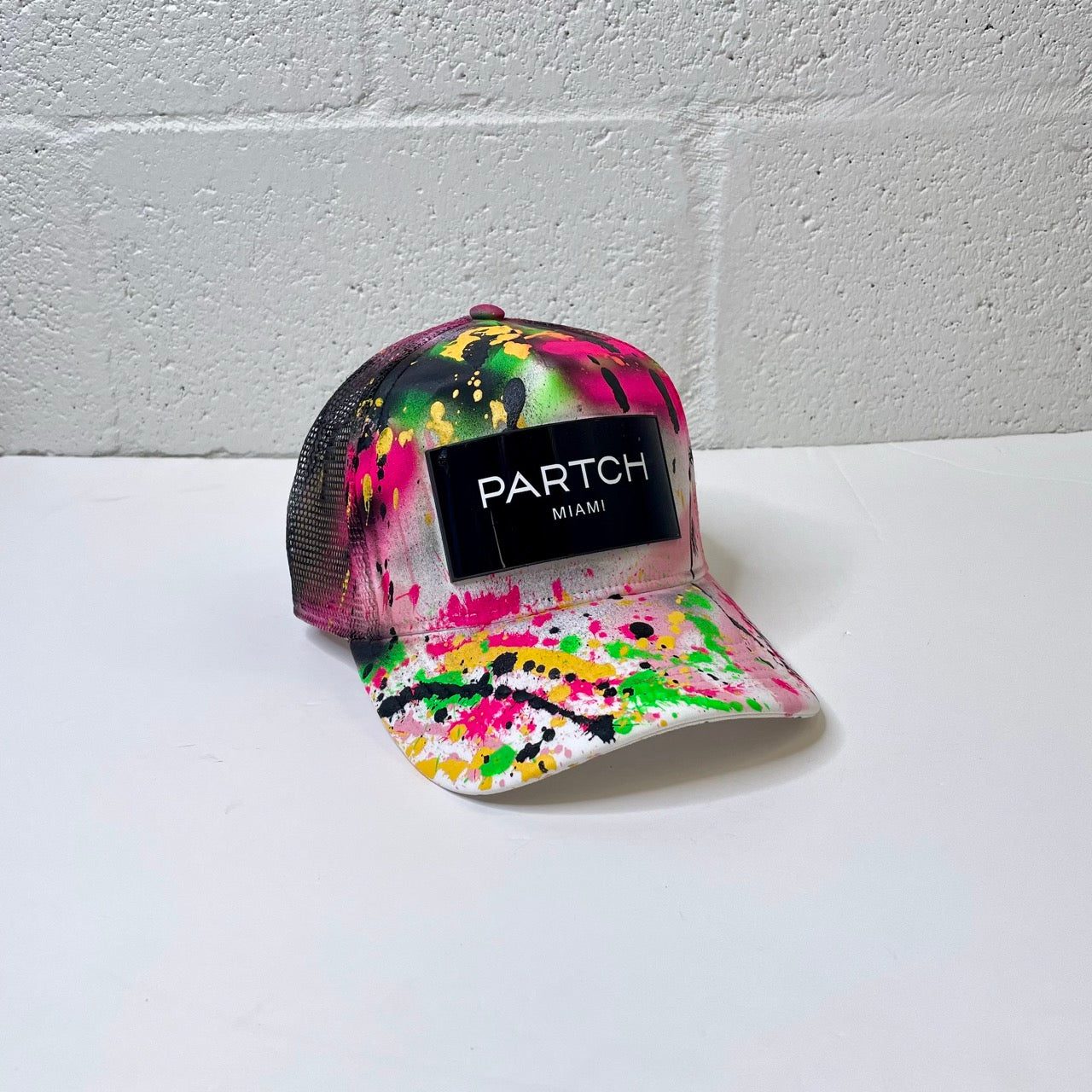 PARTCH Atelier Logo Hand Painted Cap 5 panel | White