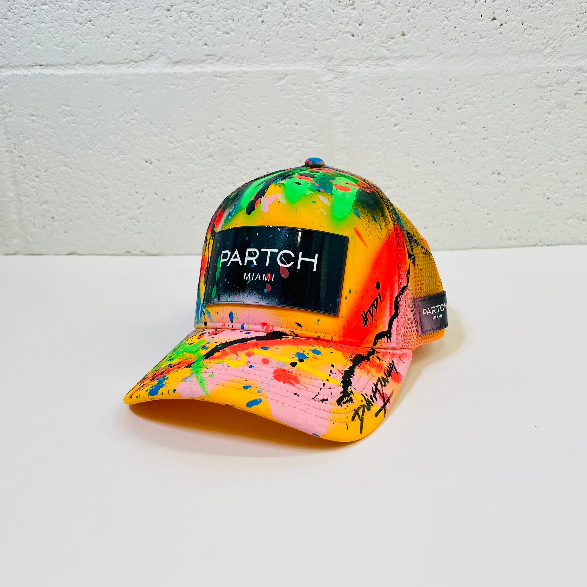 Partch Atelier Logomania Trucker Cap 5 panel Yellow
