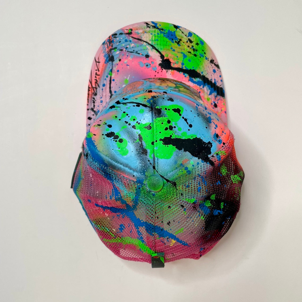 PARTCH Exsyt Paint-Splatted Trucker Hat Spandex and Breathable Mesh