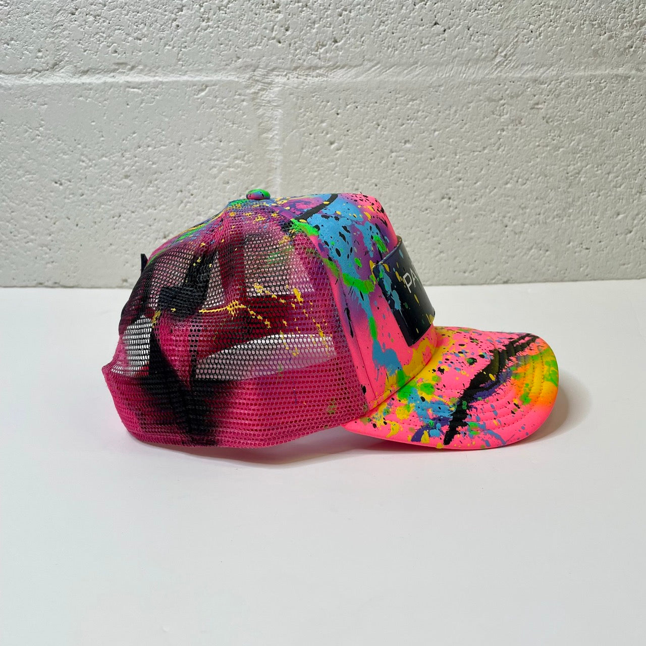 Atelier PARTCH custom trucker hat in Pink