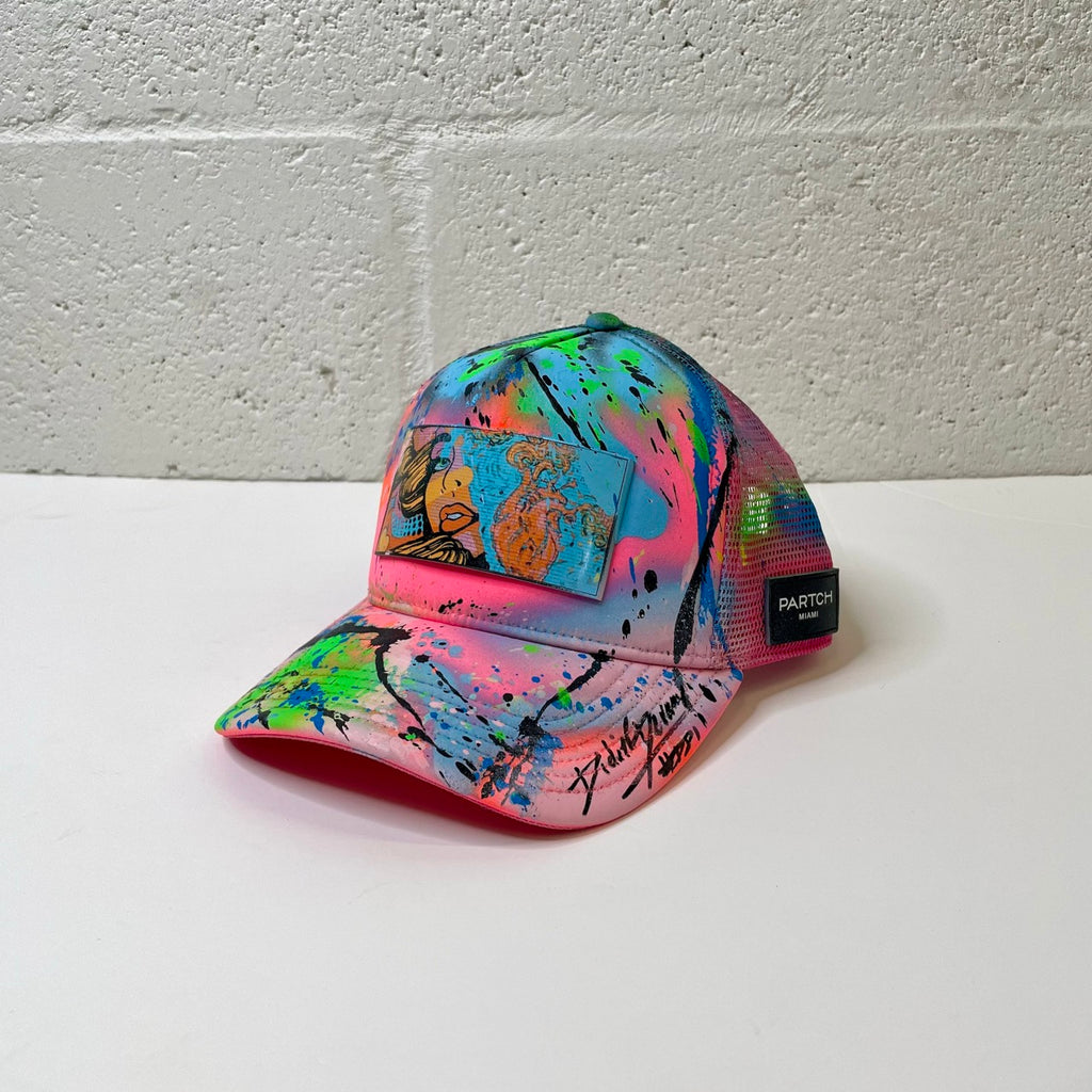 Partch Atelier Exsyt Trucker Hat Paint-Splatted, Spray Paint