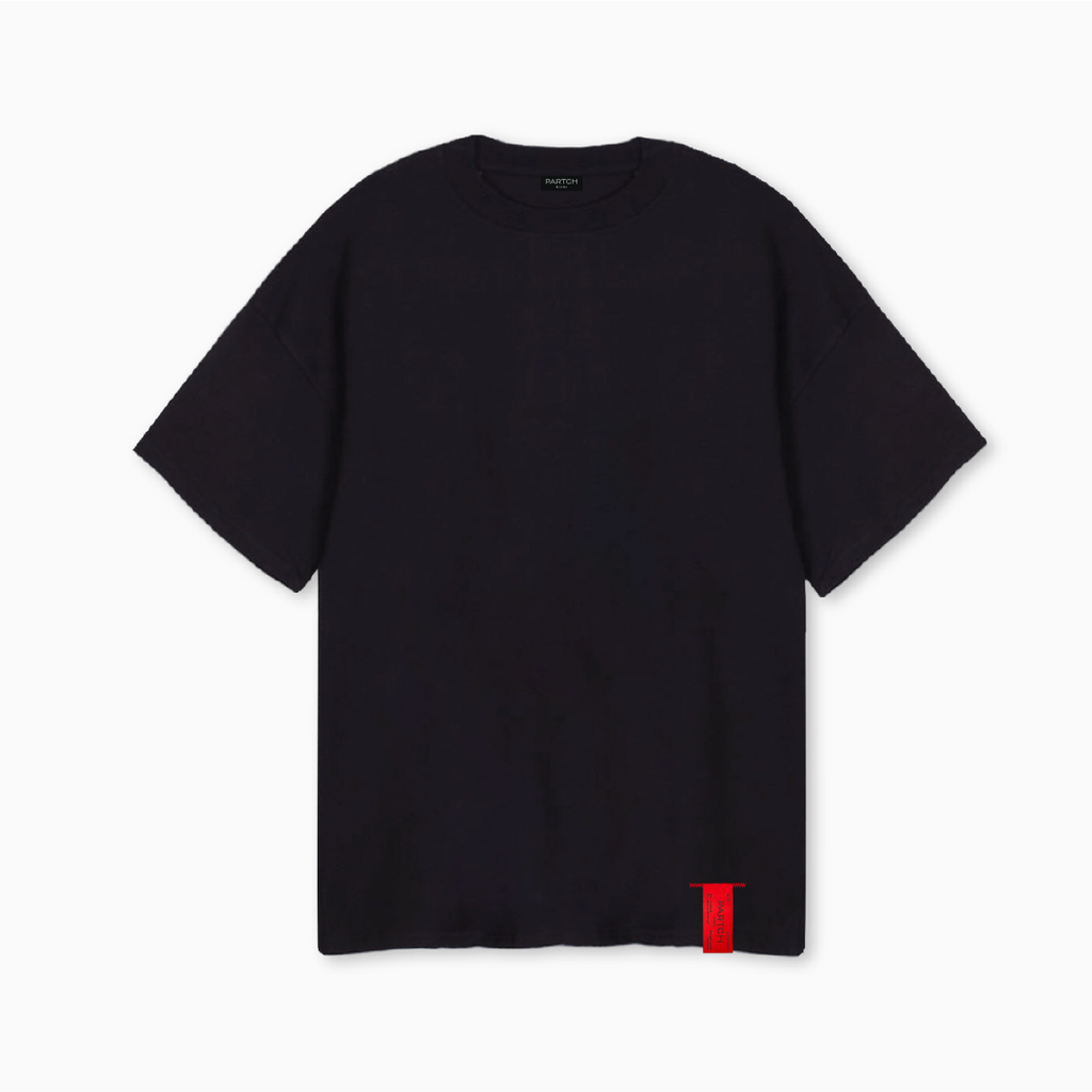 Partch Oversized T-Shirt Black Short Sleeve Organic Cotton