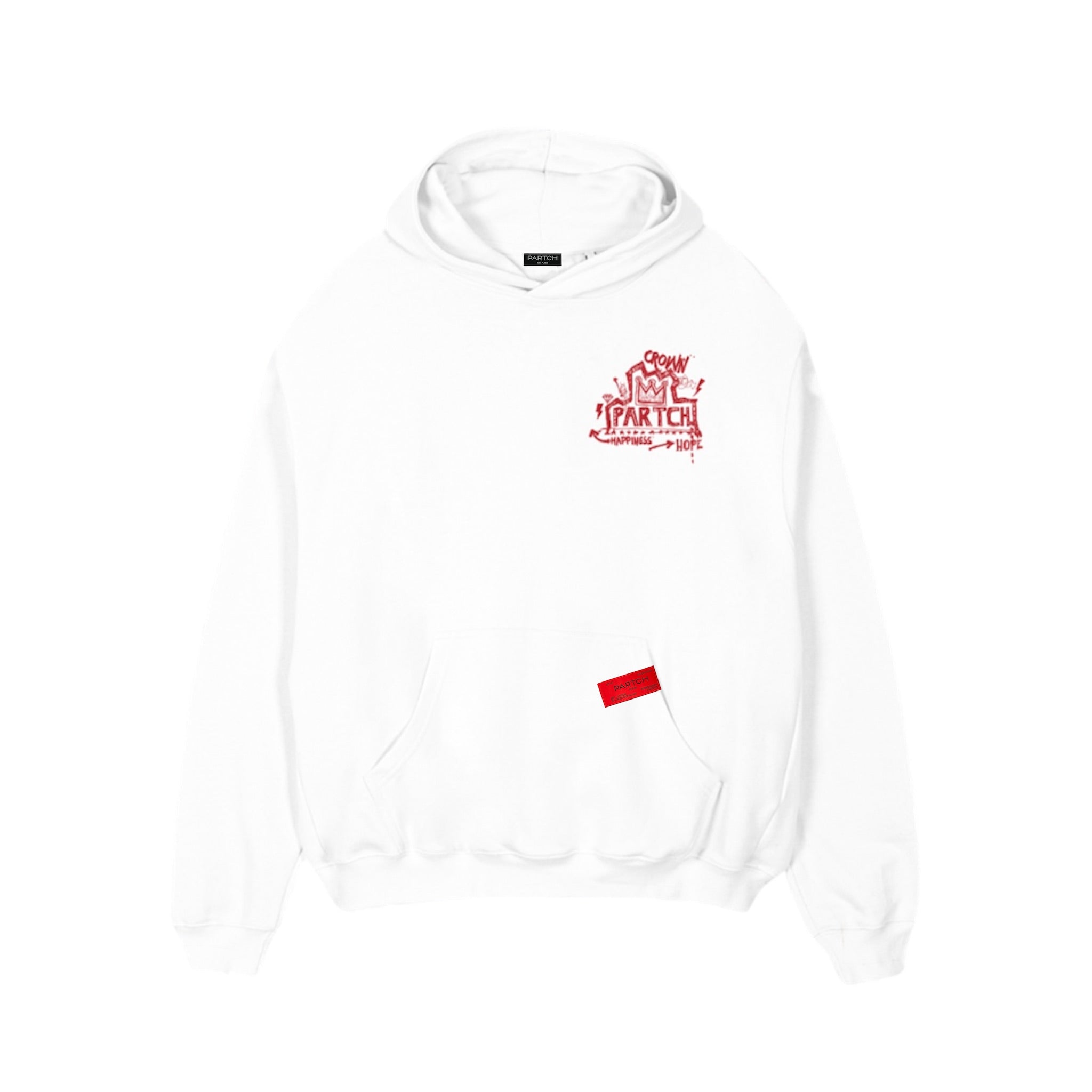 Partch Crown White Oversized Hoodie Organic Cotton for Men