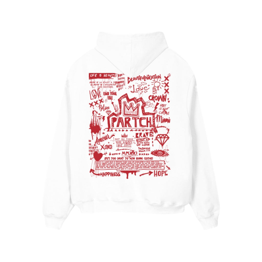 Luxury Oversized Hoodie Crown Graphic at the Front and Back | Partch by Didier Devaux