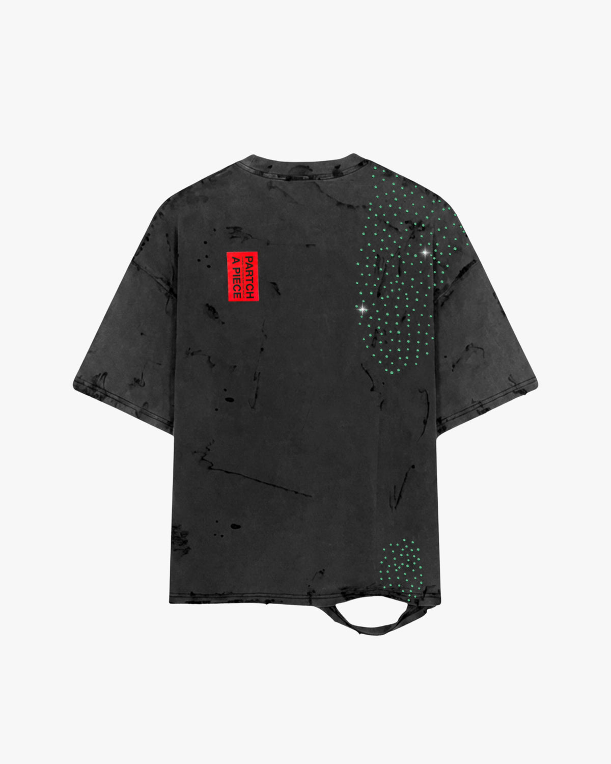 Designer Oversized T-Shirt Crystal Green Customization Vintage Black | PARTCH
