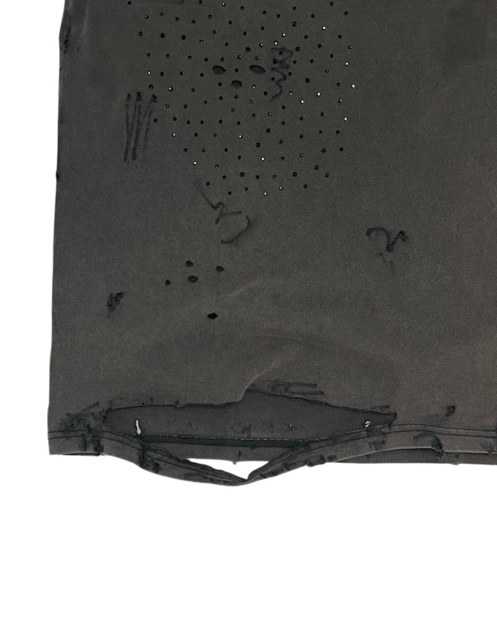 Designer Oversized Tee Black Crystal Embellishment in Vintage Black | PARTCH by Didier Devaux
