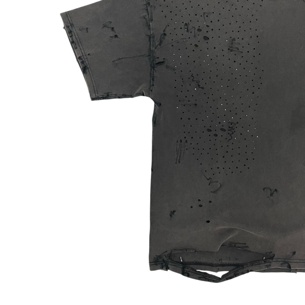 Crystal Luxury Oversized T-Shirt in Vintage Black Organic Cotton | Designer Streetwear