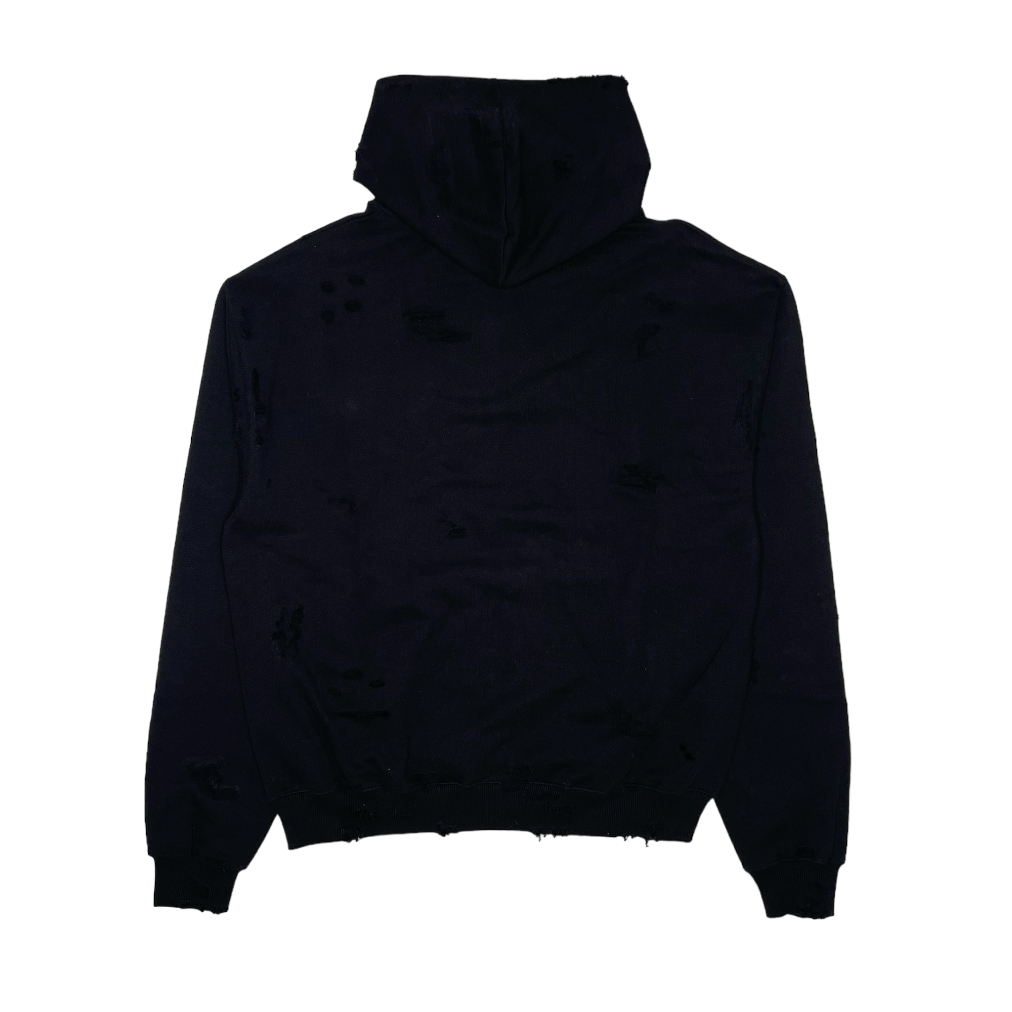 Partch Designer Distressed Hoodie Black for Men