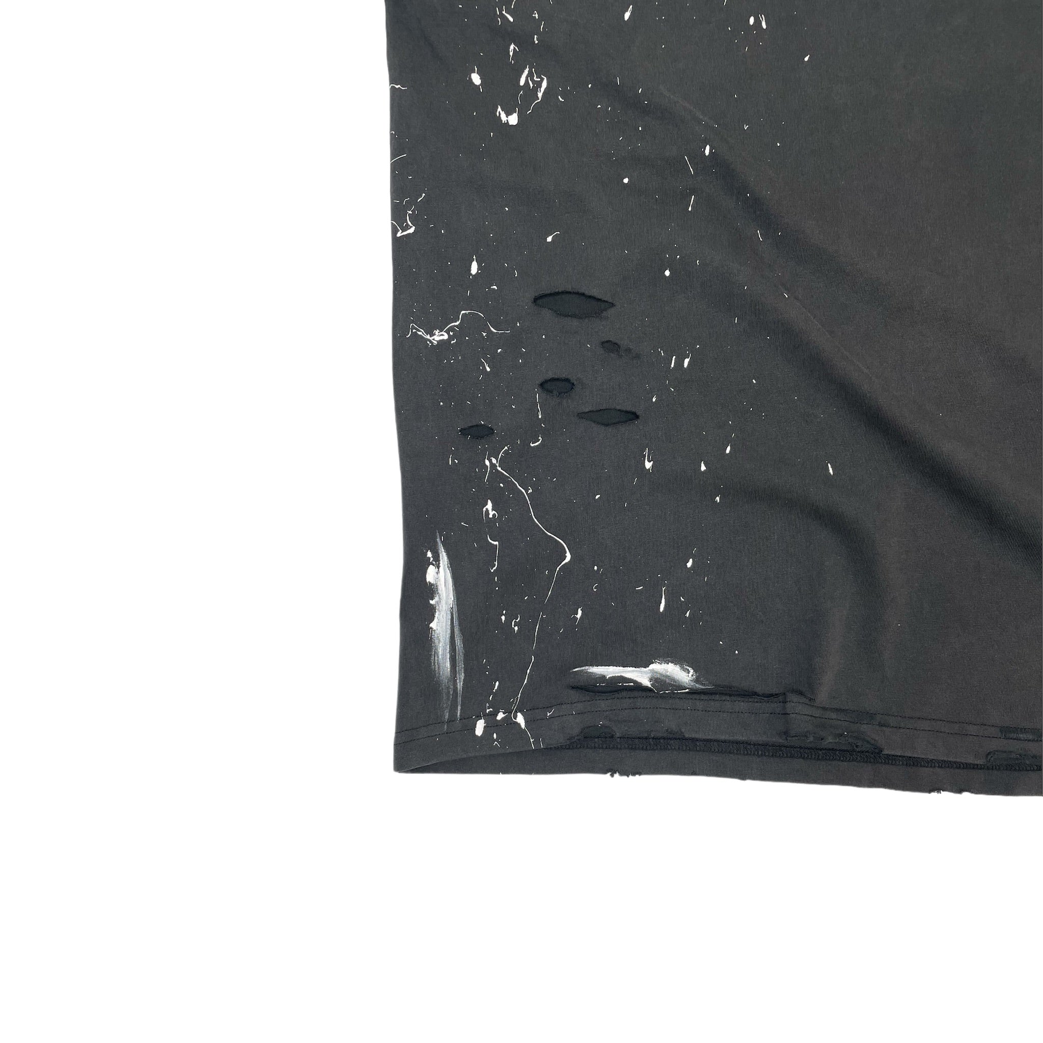 Men's Luxury Distressed T-Shirts  Cotton  Paint Splattered and Swarovski Crystal | Partch