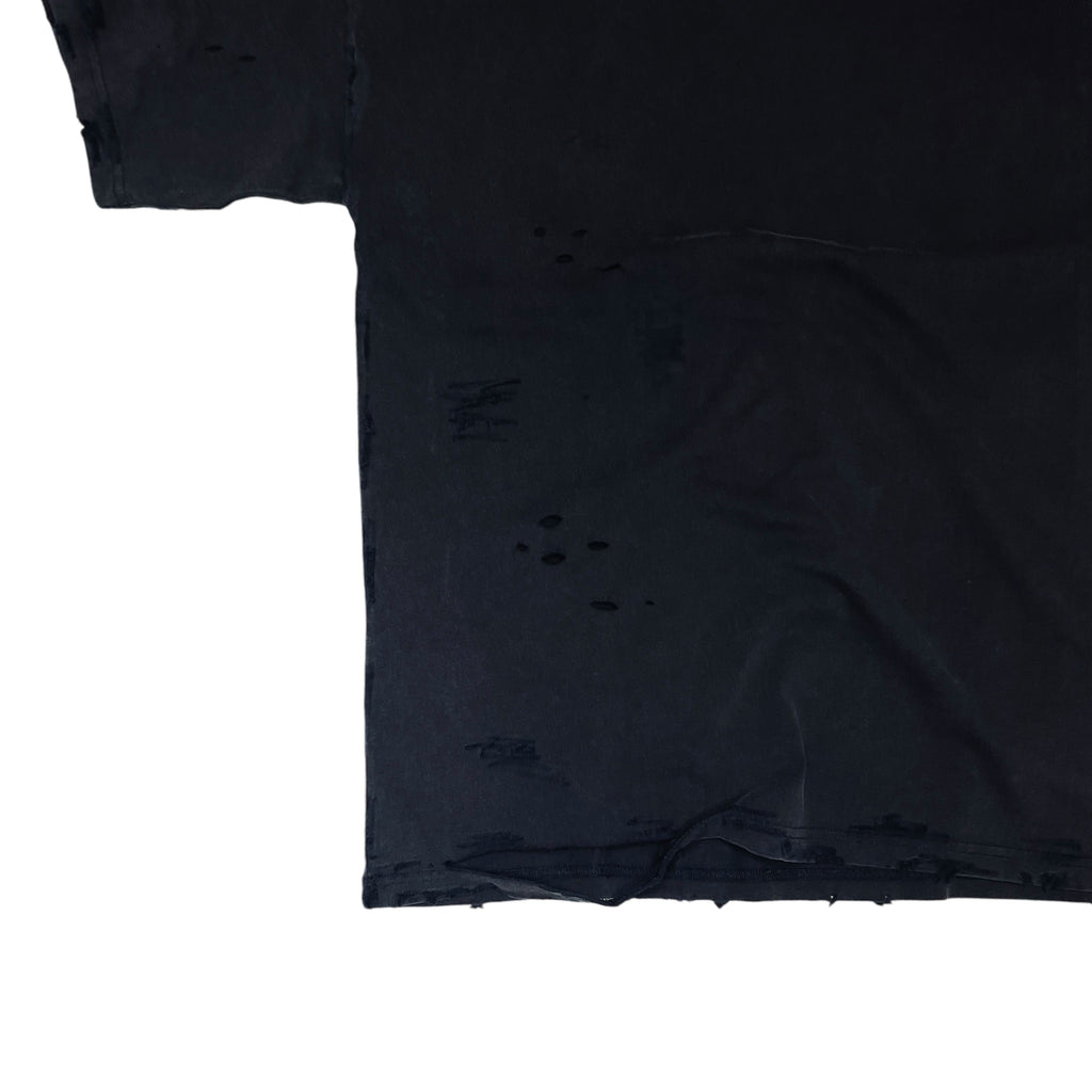 Distressed Workshop Luxury T-Shirt Vintage Black Cotton | PARTCH