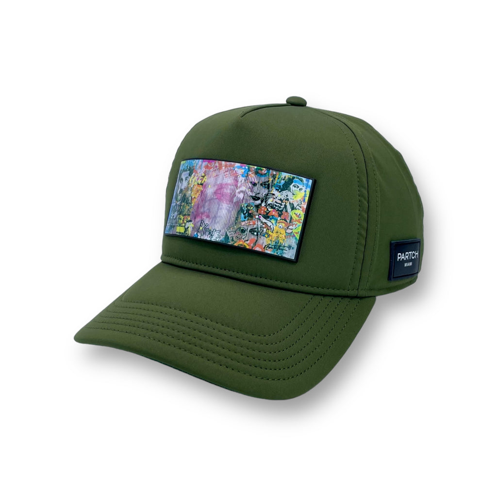 PARTCH Dreams Art Trucker Hat Full Fabric Spandex | Removable patch