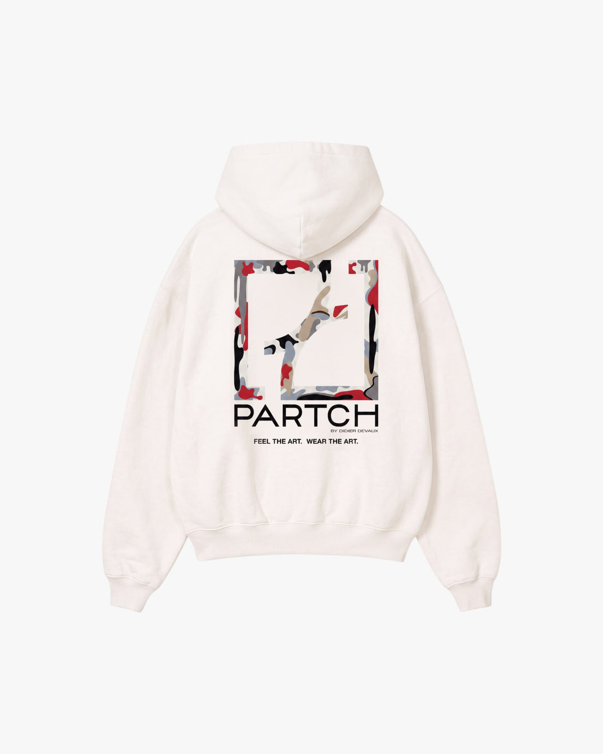 Drift Vintage White Hoodie Oversized Fit Cotton Graphic Printed | PARTCH