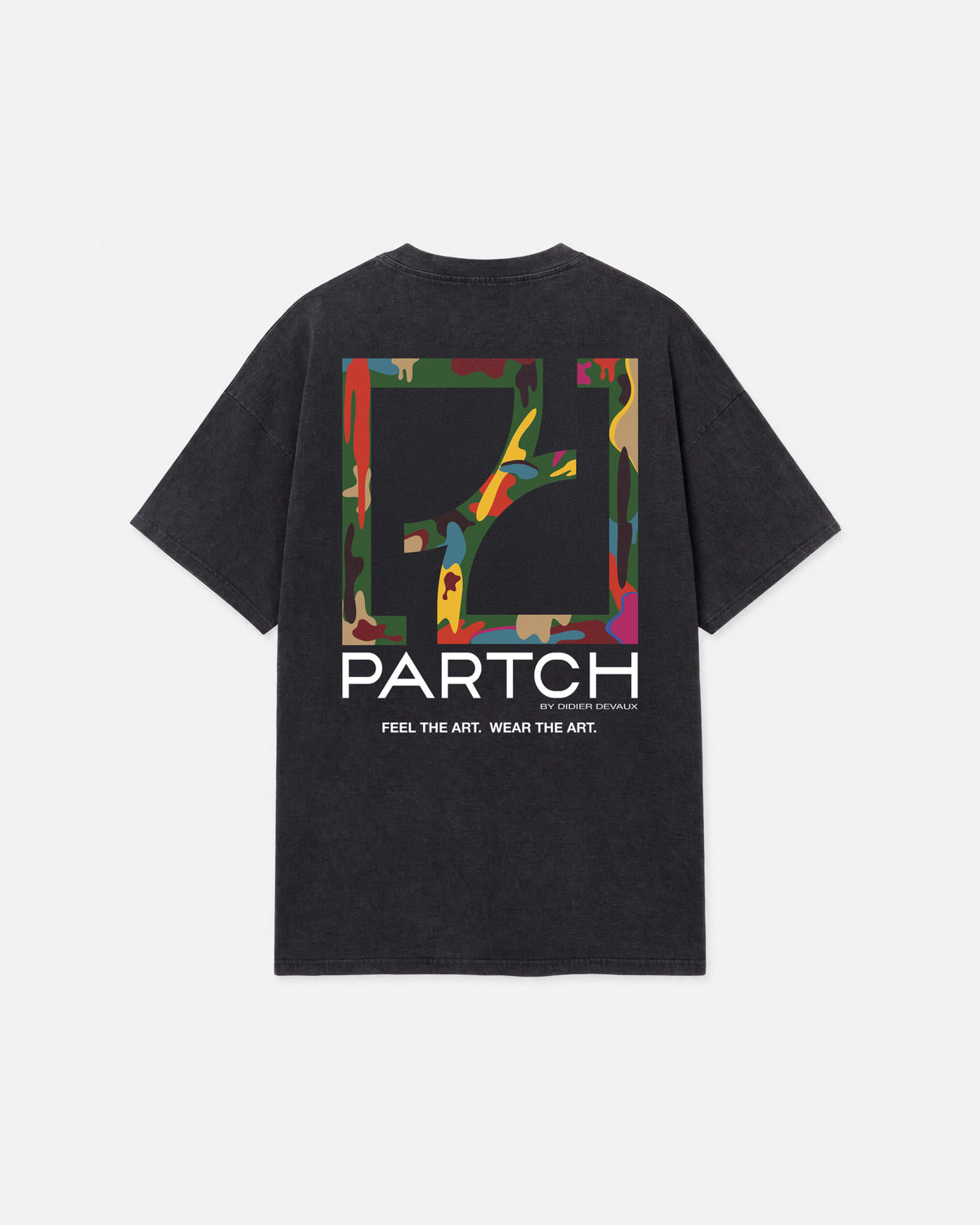 Partch Camo Logo Oversized T-Shirt Drift Printed Organic Cotton | Luxury Streetwear