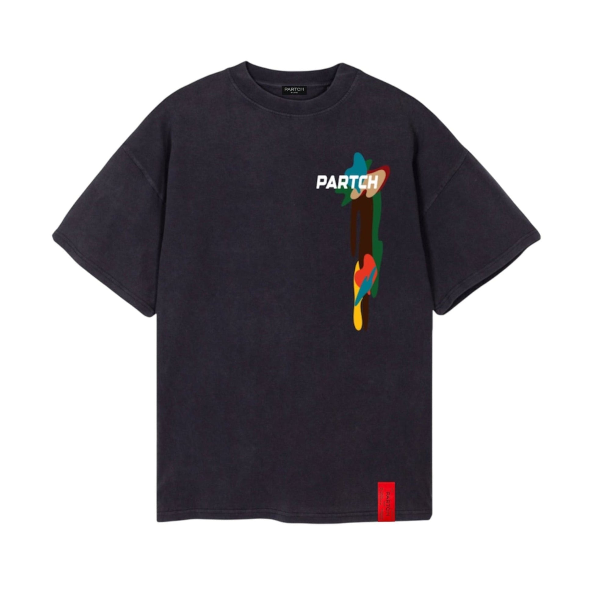 Partch Logo print organic cotton T-shirt - Vintage Black 