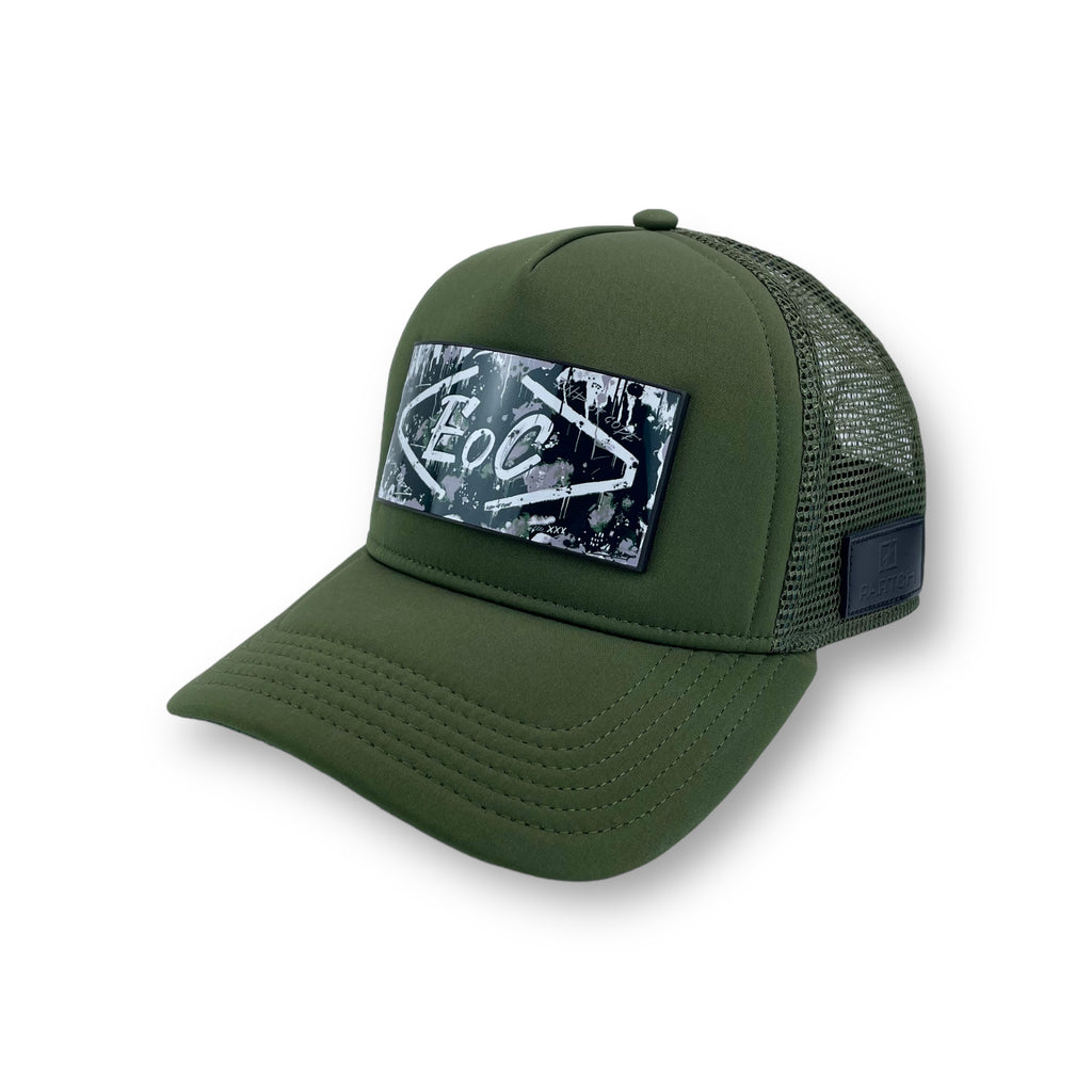 PARTCH END OF CODE KAKI TRUCKER CAP | GREEN HATS