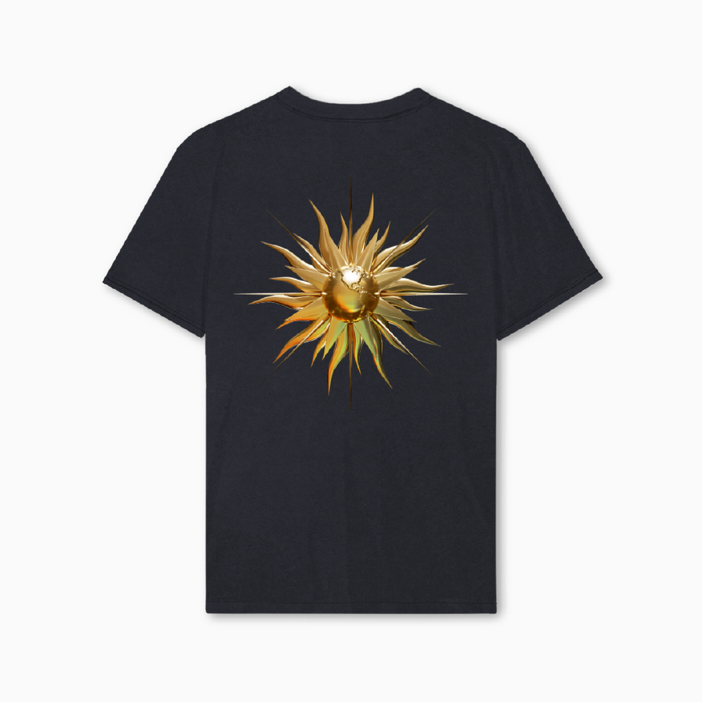 Sun and End of Code T-Shirts by Partch Fashion Organic Cotton | T-Shirts for Men and Women | Black Regular Tee