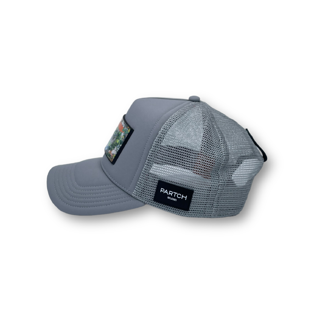 Grey Fashion Trucker Hat PARTCH Eyes of Love Madona Hat